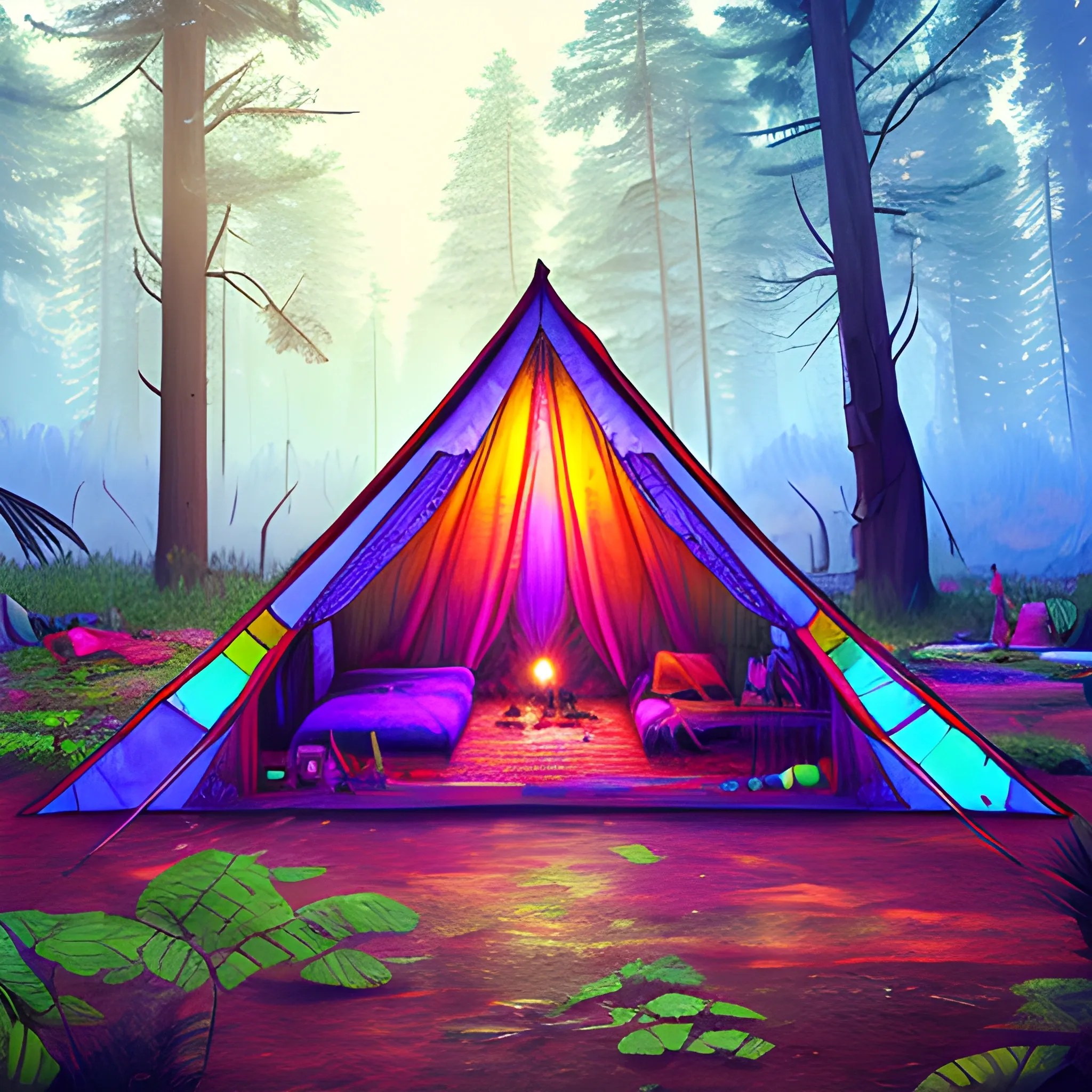 realistic psychedelic survival camp Arthub.ai