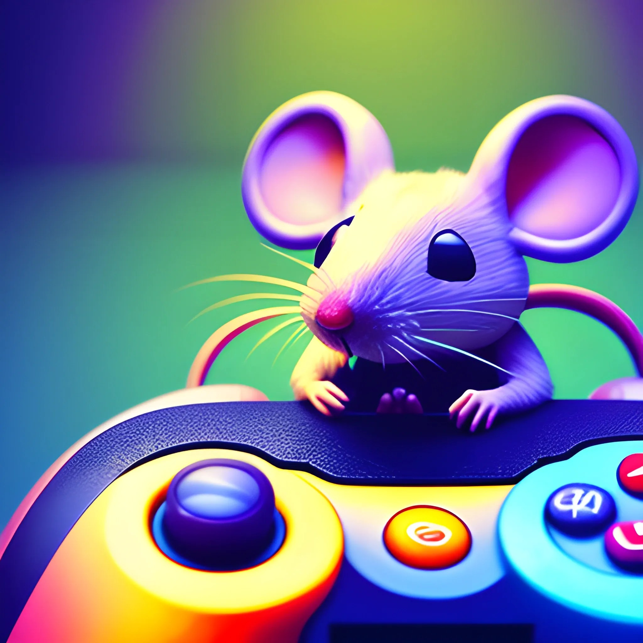 Mouse playing games，gamefi, Trippy, Arthub.ai