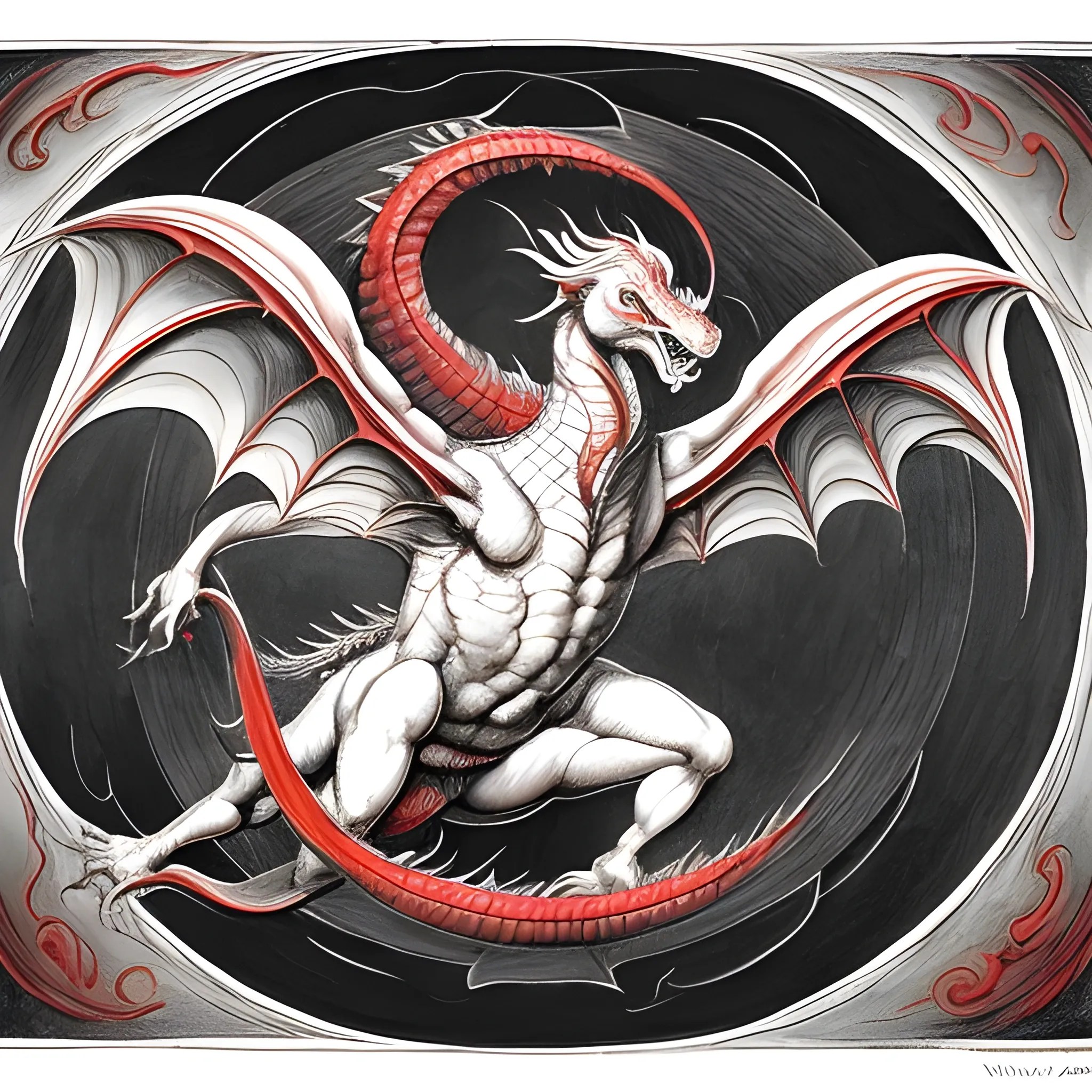 create a reproduction of "The Great Red Dragon" by William Blake
