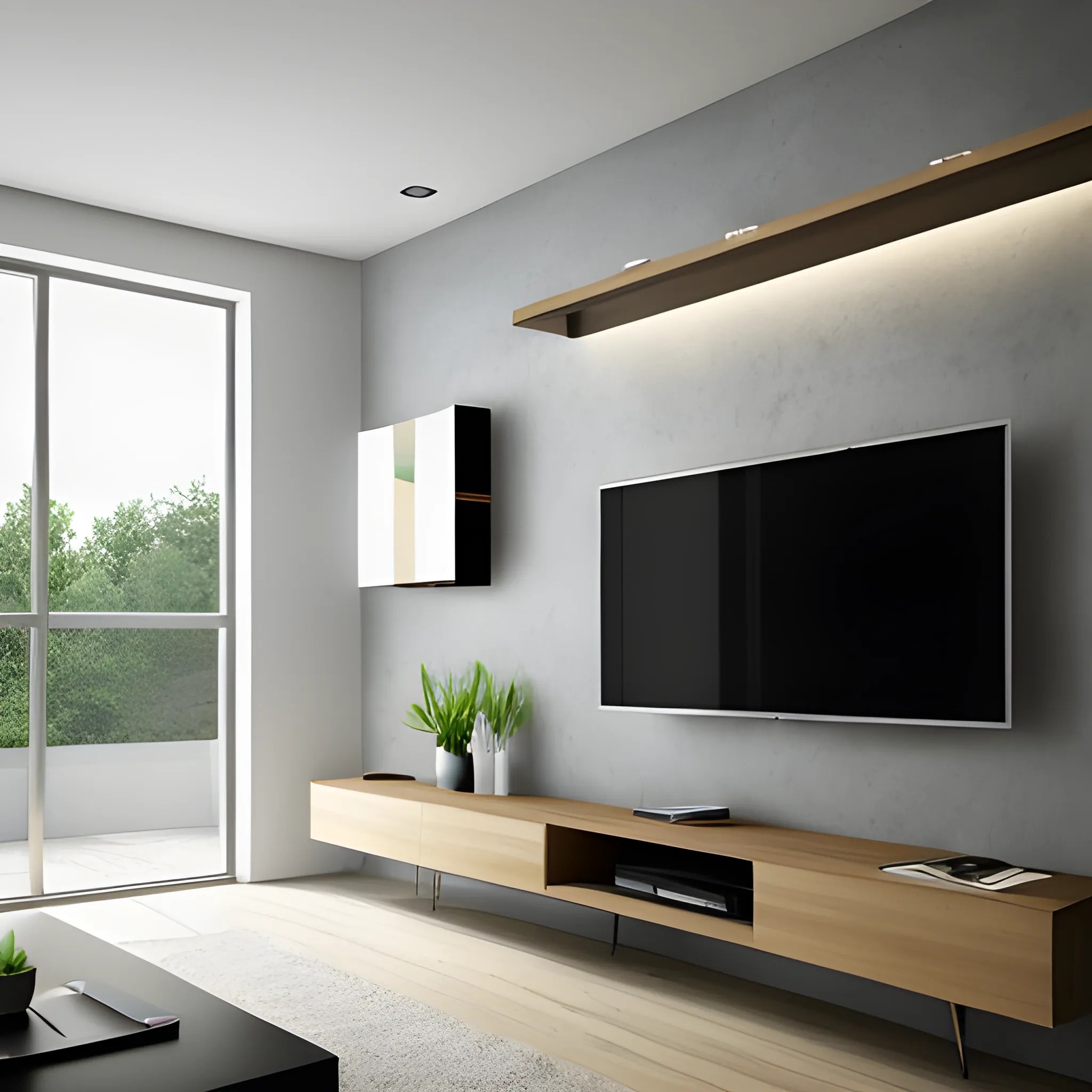 Wall Design with TV wall Arthub.ai