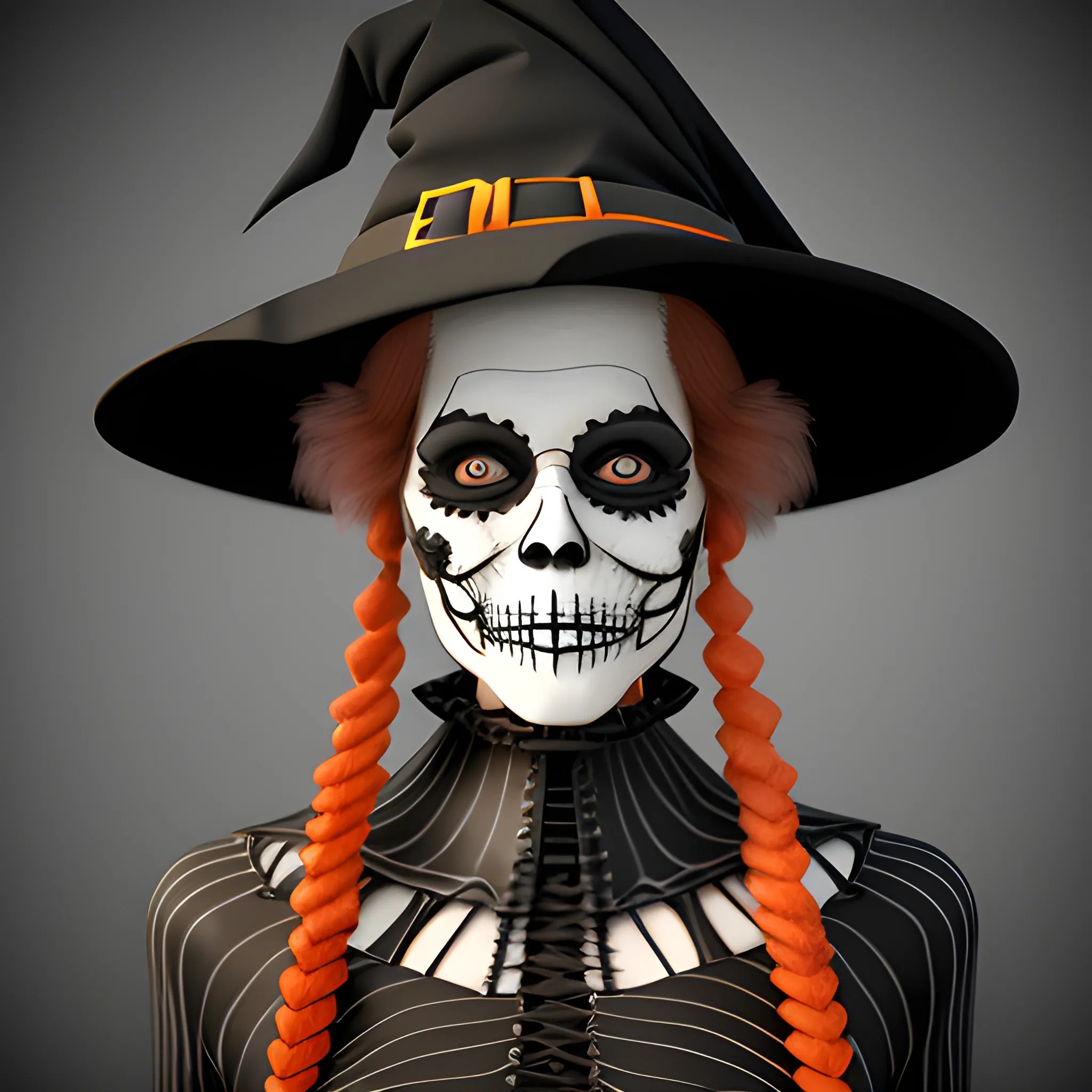 Halloween portrait in costume, 3D - Arthub.ai