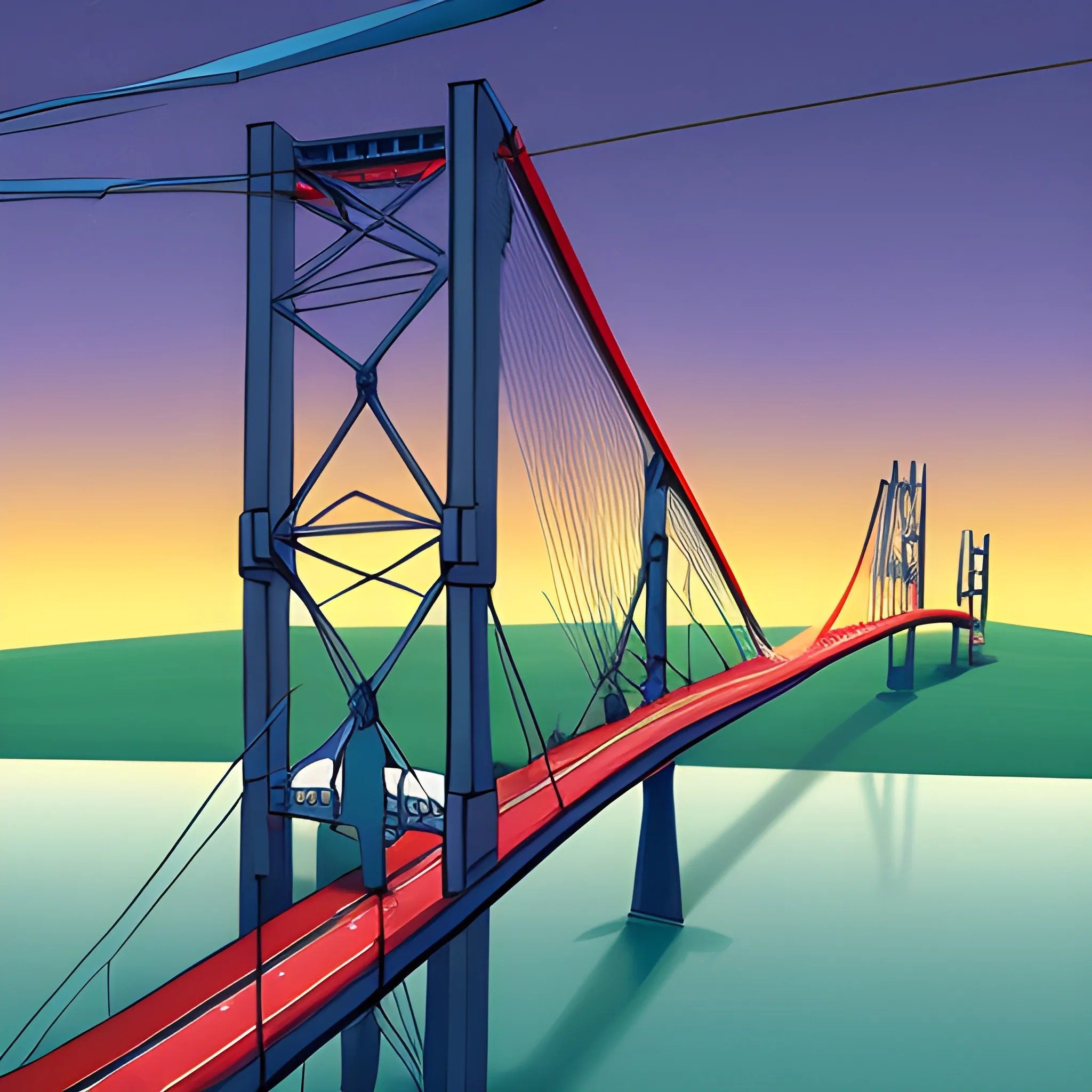 "Building Bridges" Create an illustration of interconnected bri