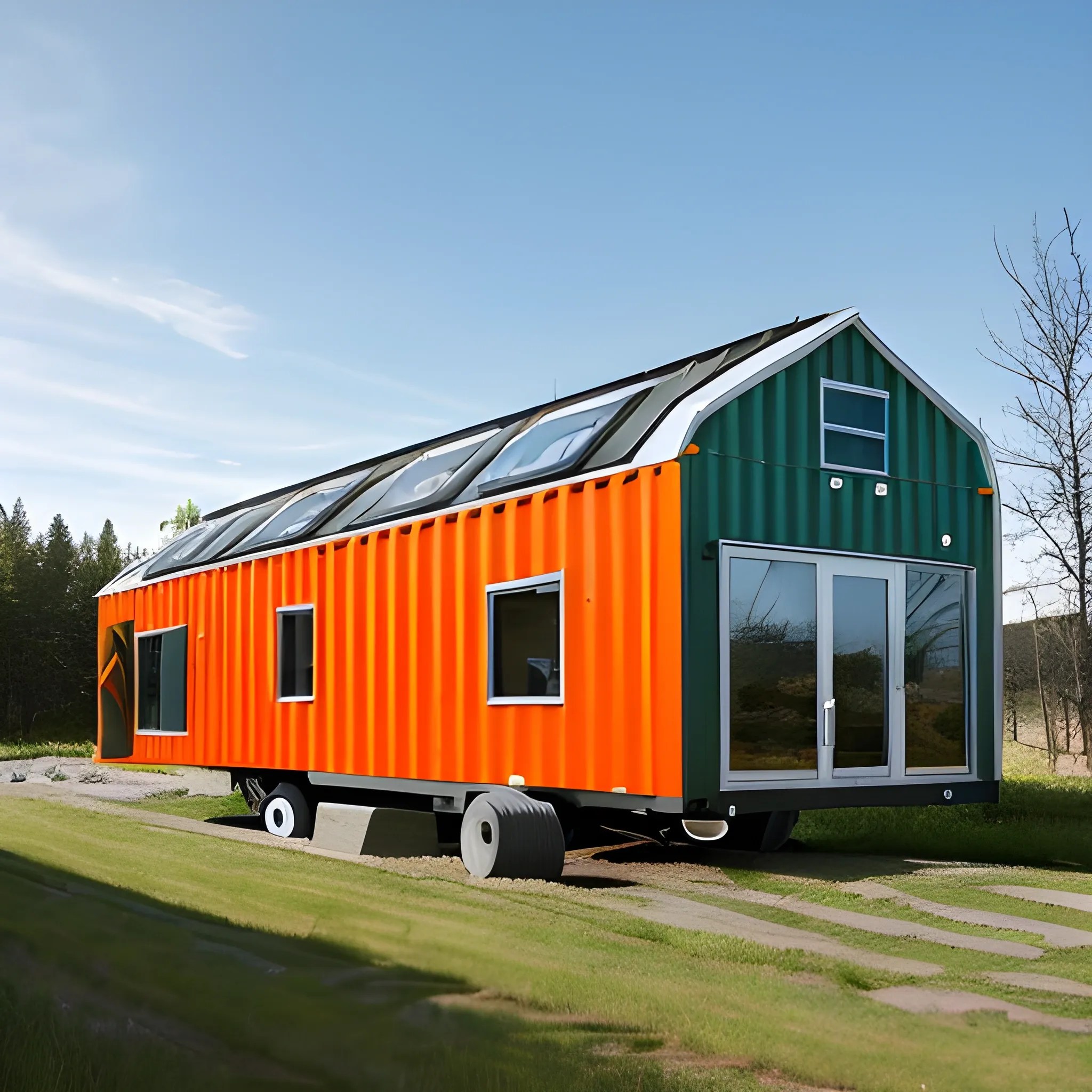 A unique and creative apartment building, constructed from a com