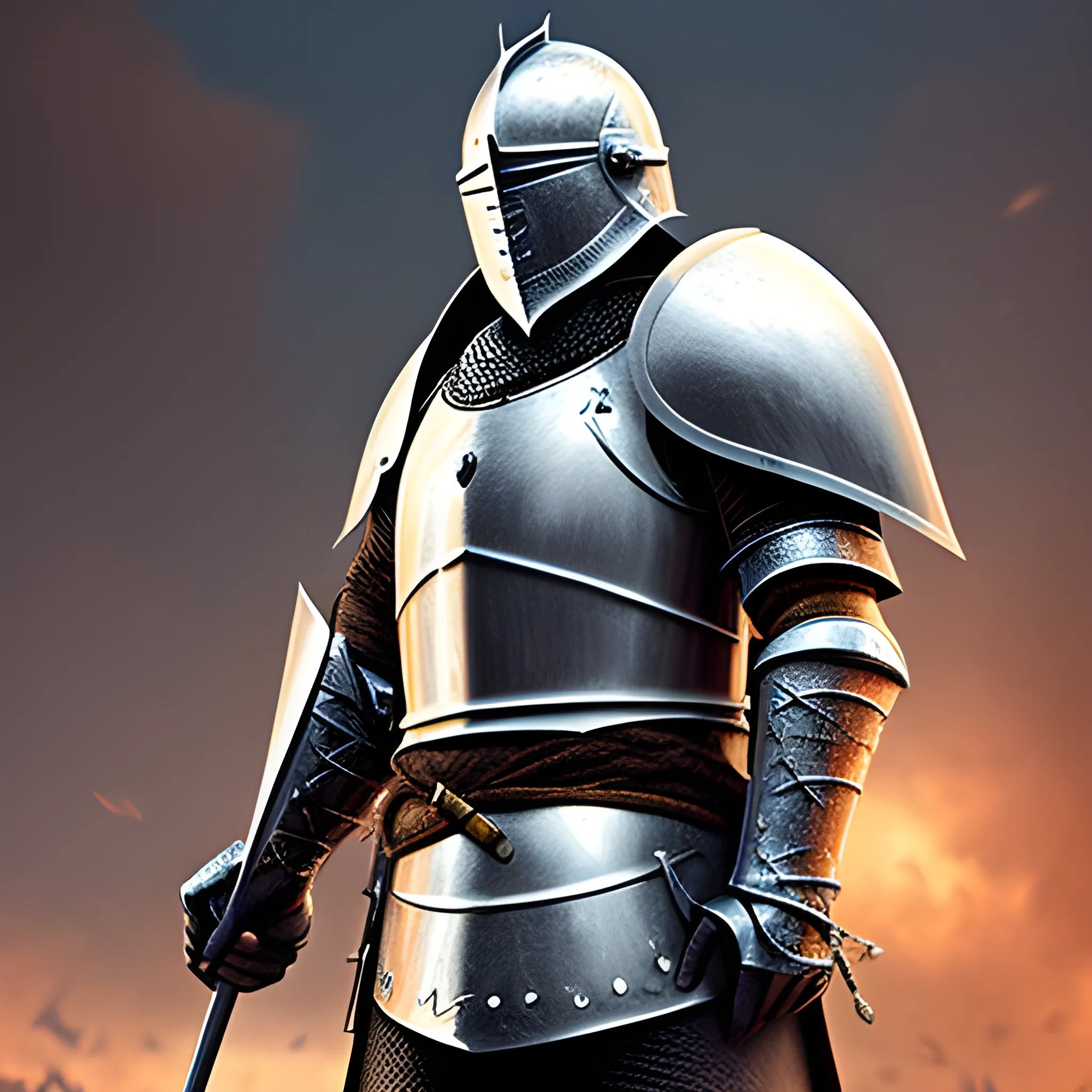 A knight is ready for battle. - Arthub.ai