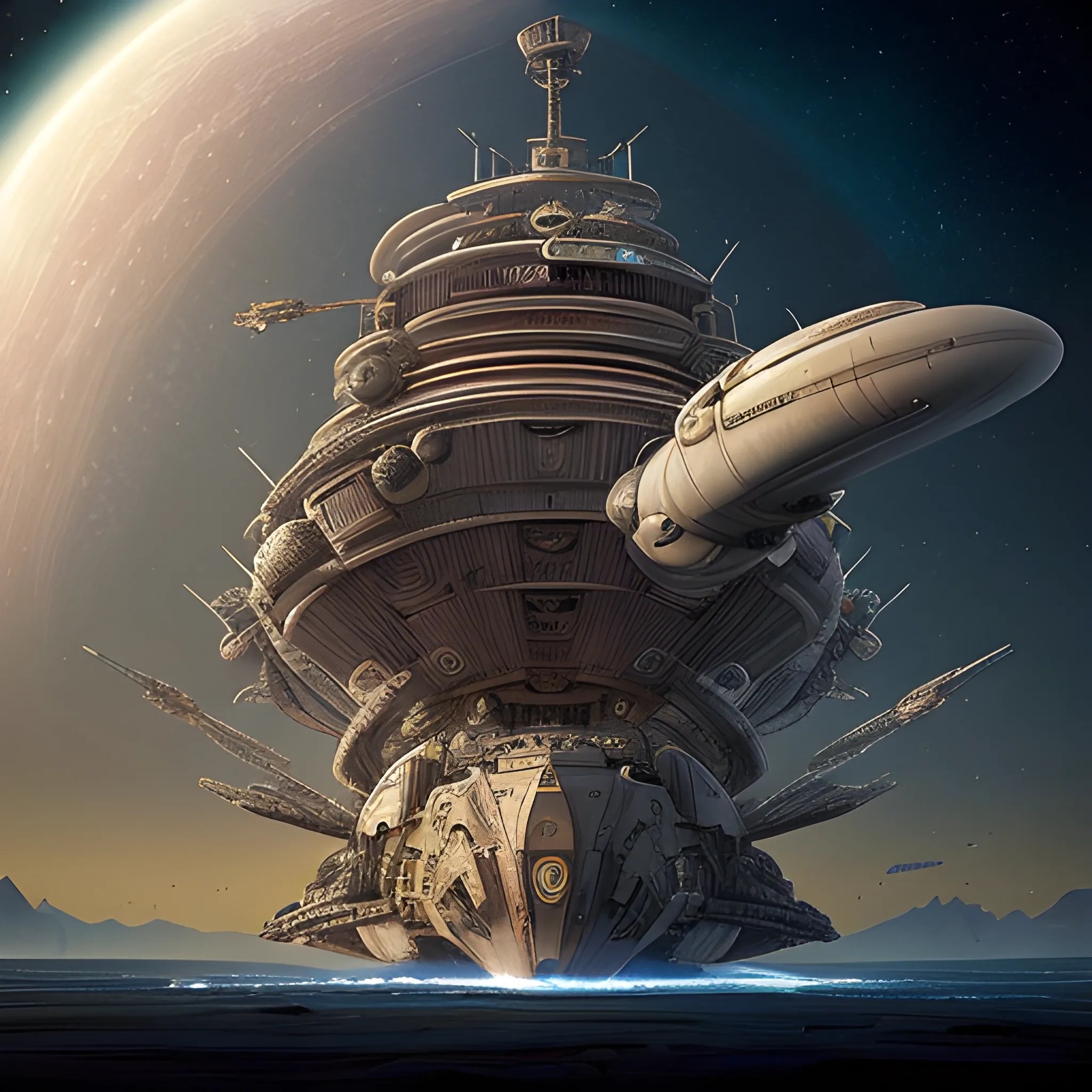 In this aweinspiring blend of steampunkinspired and futuristic