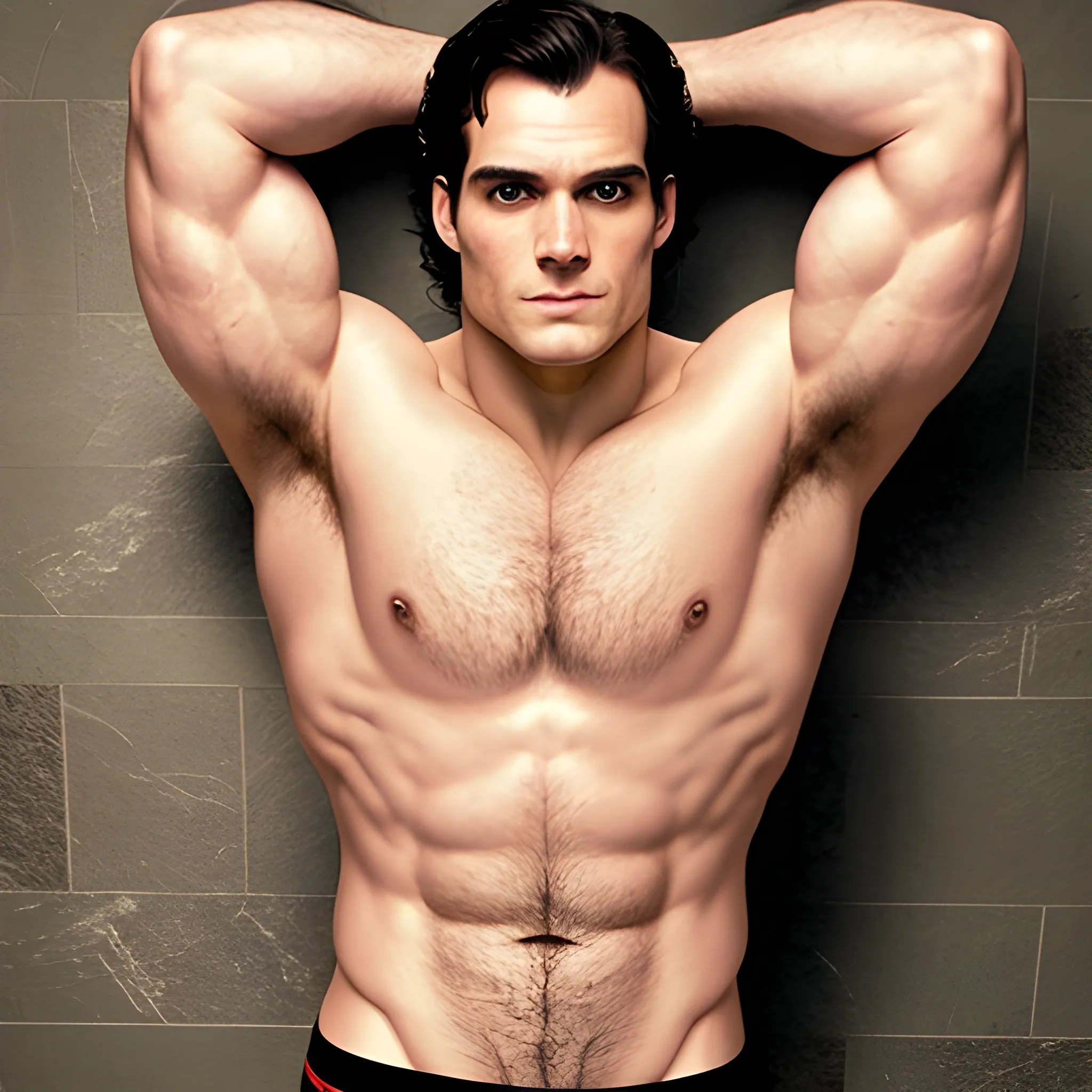 Henry Cavill muscular nude underwear full body picture - Arthub.ai