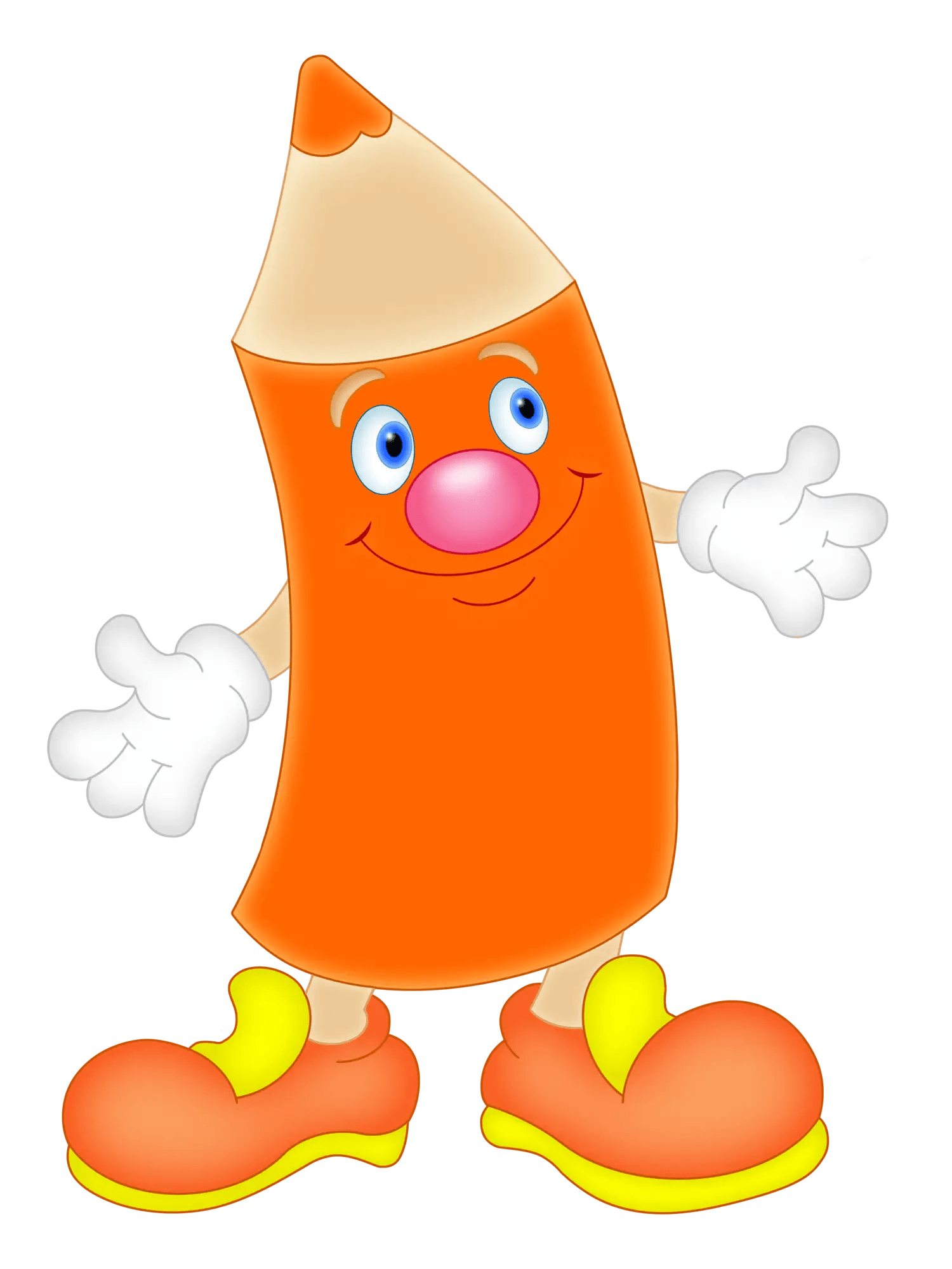 Imágenes infantiles lápiz naranja