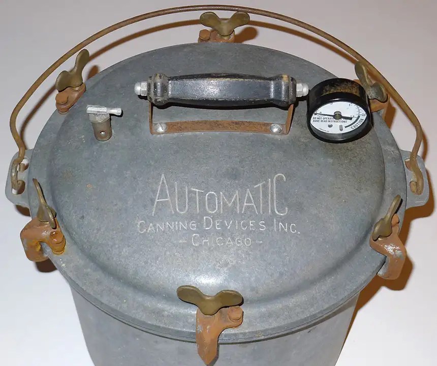 AUTOMATIC CANNING DEVICES CHICAGO ANTIQUE PRESSURE CANNER COOKER 16qt ALUMINUM eBay