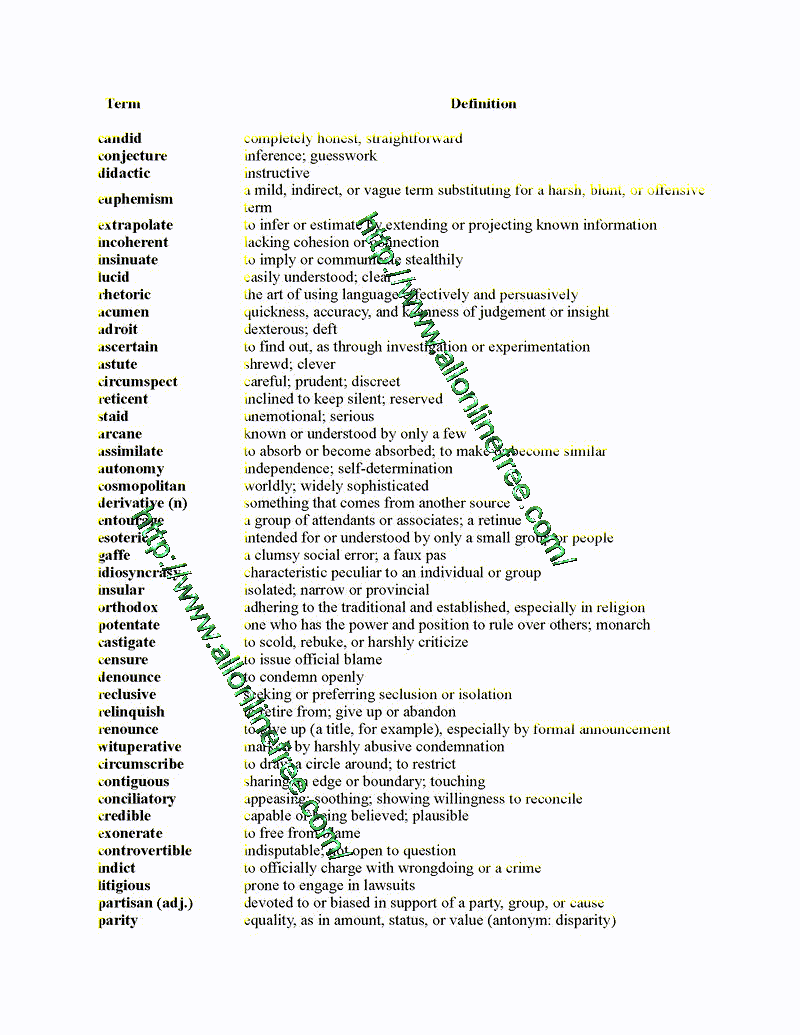 900+ Essential GRE Words Vocabulary List Vocabulary.com
