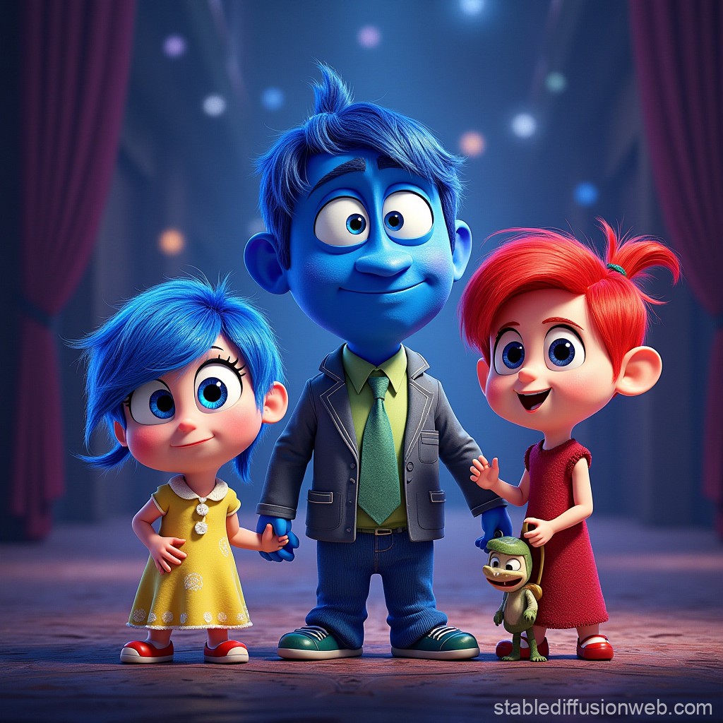 Inside Out Movie Poster with Characters Stable Diffusion Online