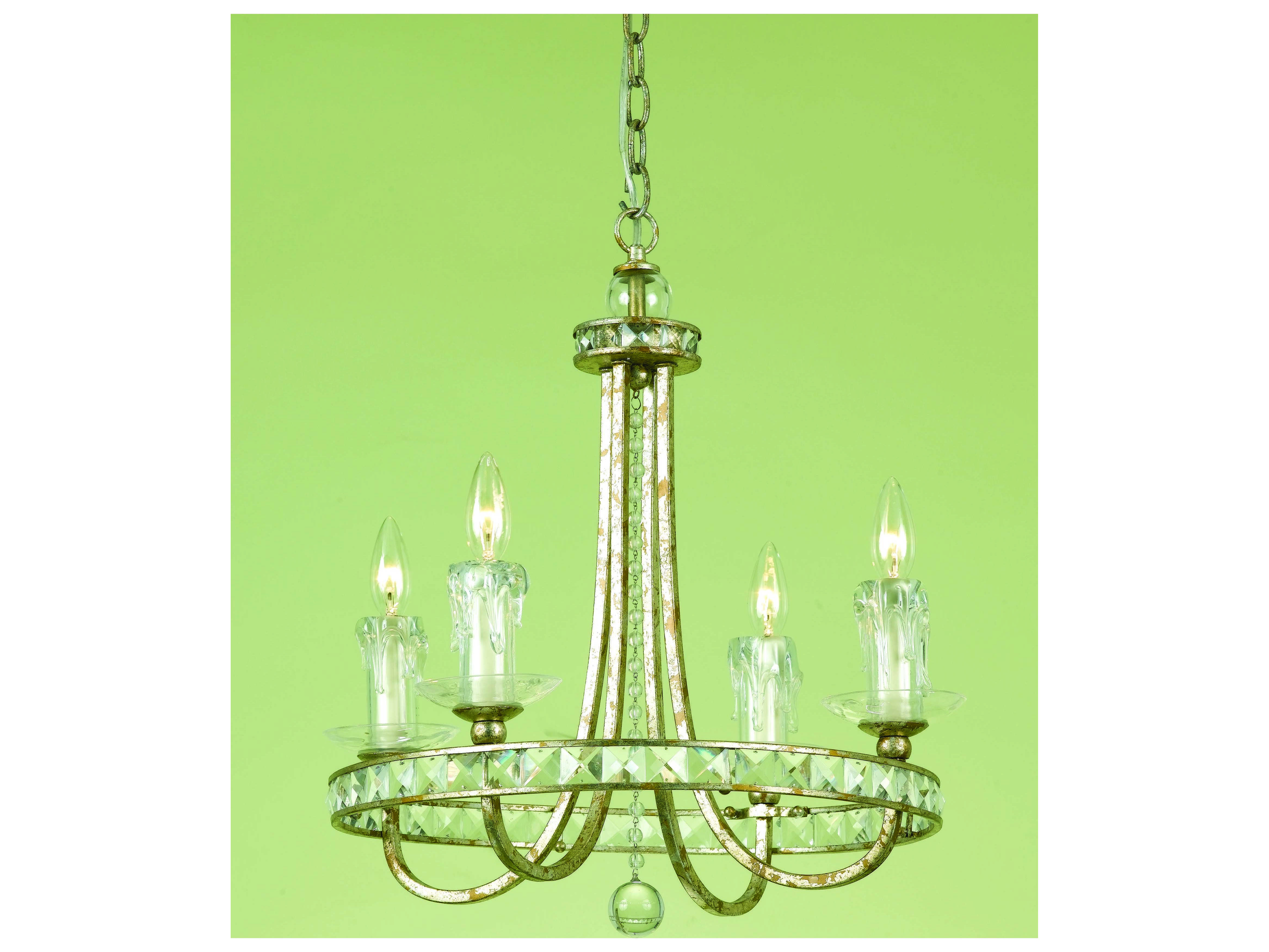 AF Lighting Candice Olson Gold FourLight 20'' Wide Mini Chandelier