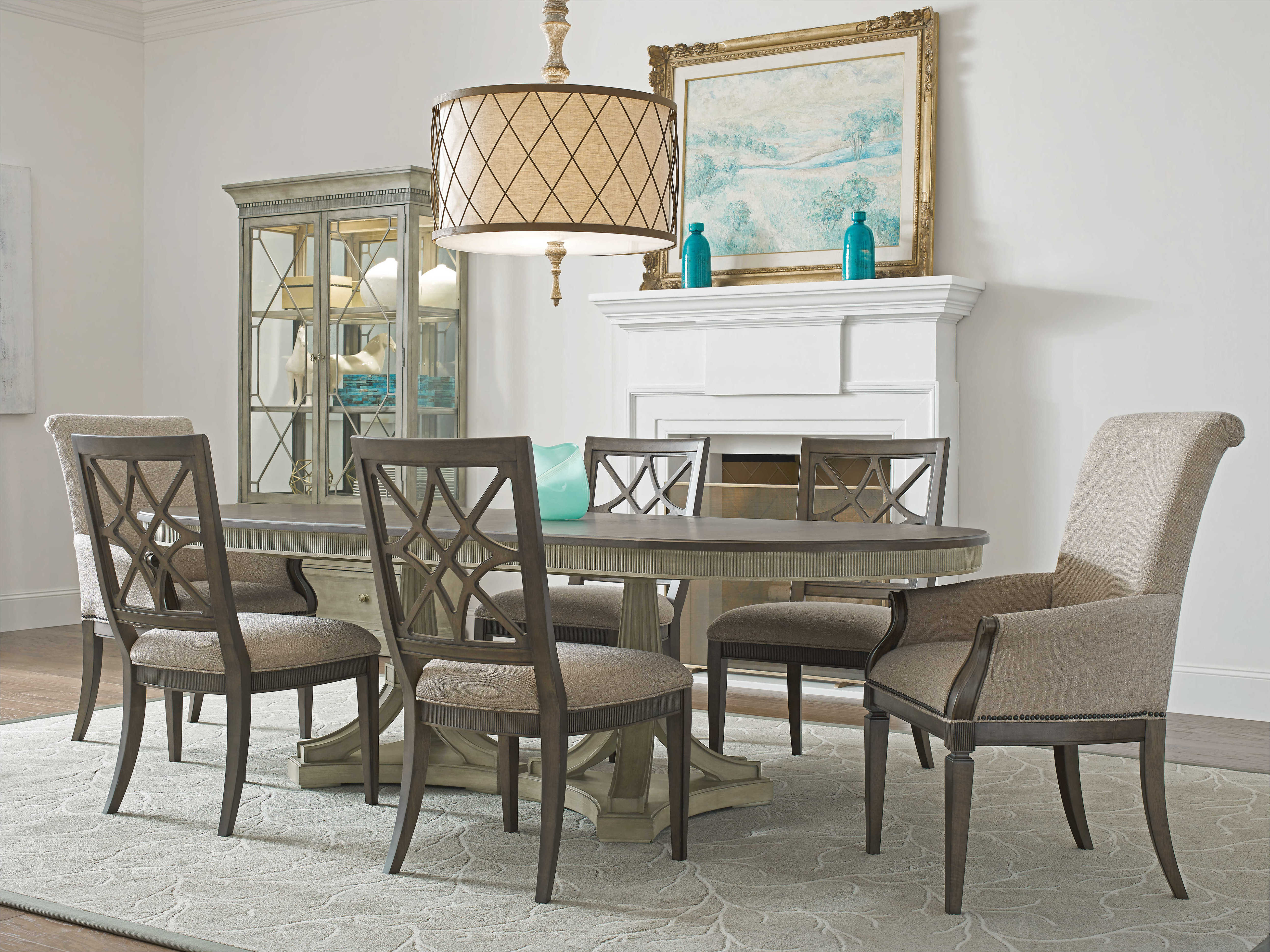 American Drew Savona Friedrick 84124'' x 43'' Oval Extension Dining