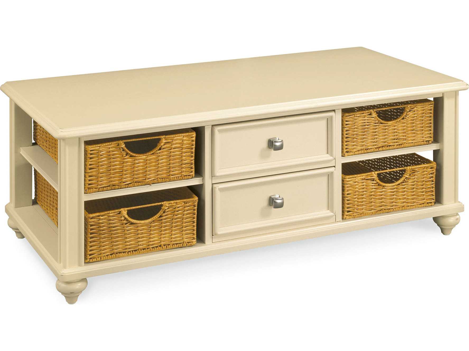 American Drew Camden Buttermilk 48 x 24 Coffee Table with Storage