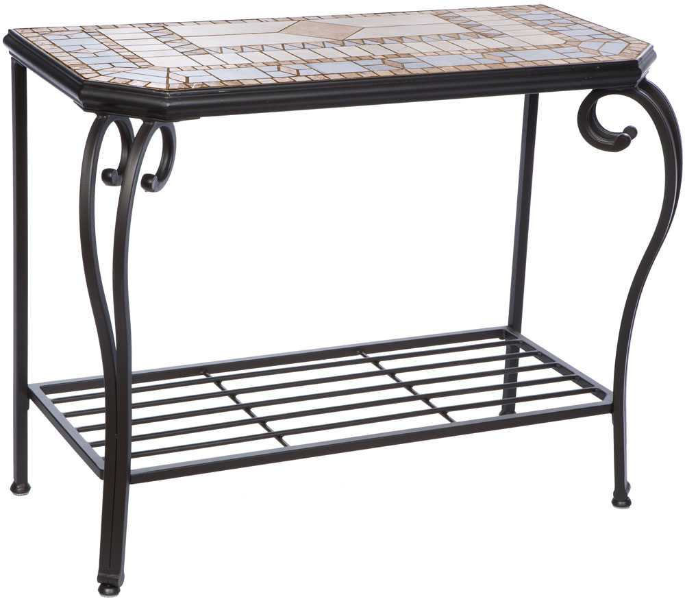 Alfresco Home Compass Wrought Iron Mosaic 40 x 19.50 Sideboard Console