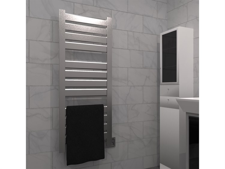 Amba Vega Brushed Stainless 58'' High Heated Towel Rack AMBV2356B