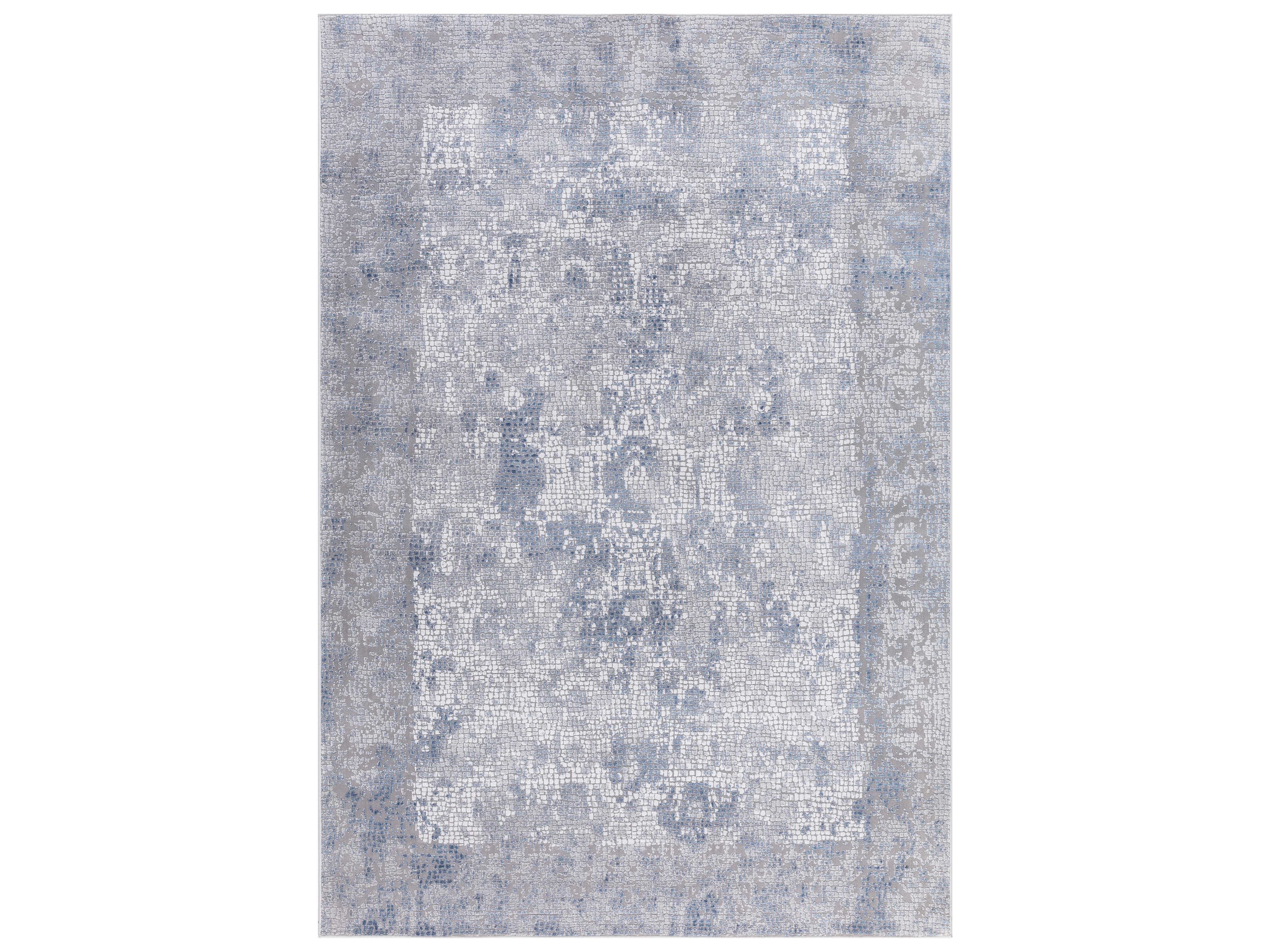 Amer Rugs Hamilton Gray / Blue Ivory Rectangular Area Rug ARHAM4REC