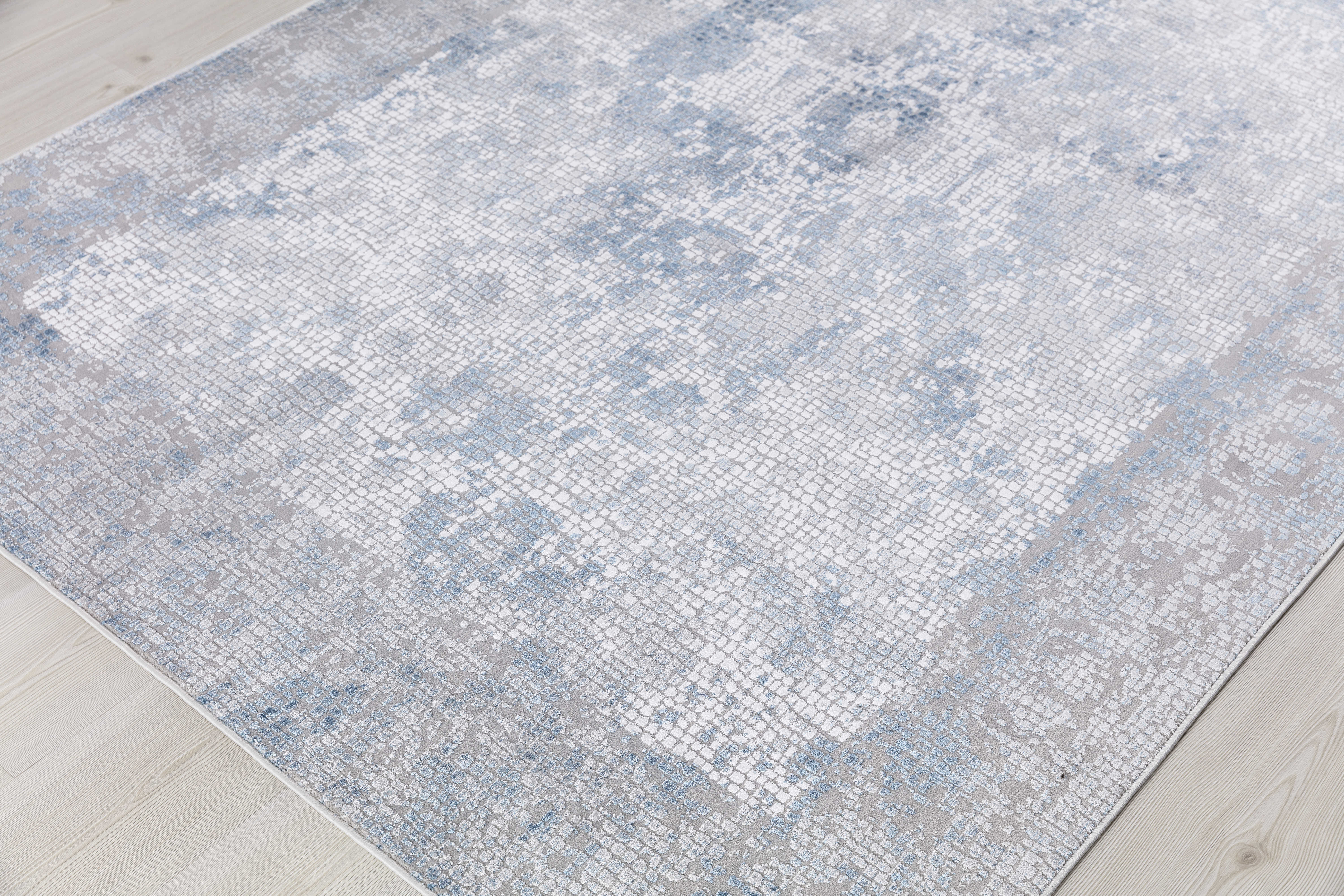 Amer Rugs Hamilton Gray / Blue Ivory Rectangular Area Rug ARHAM4REC