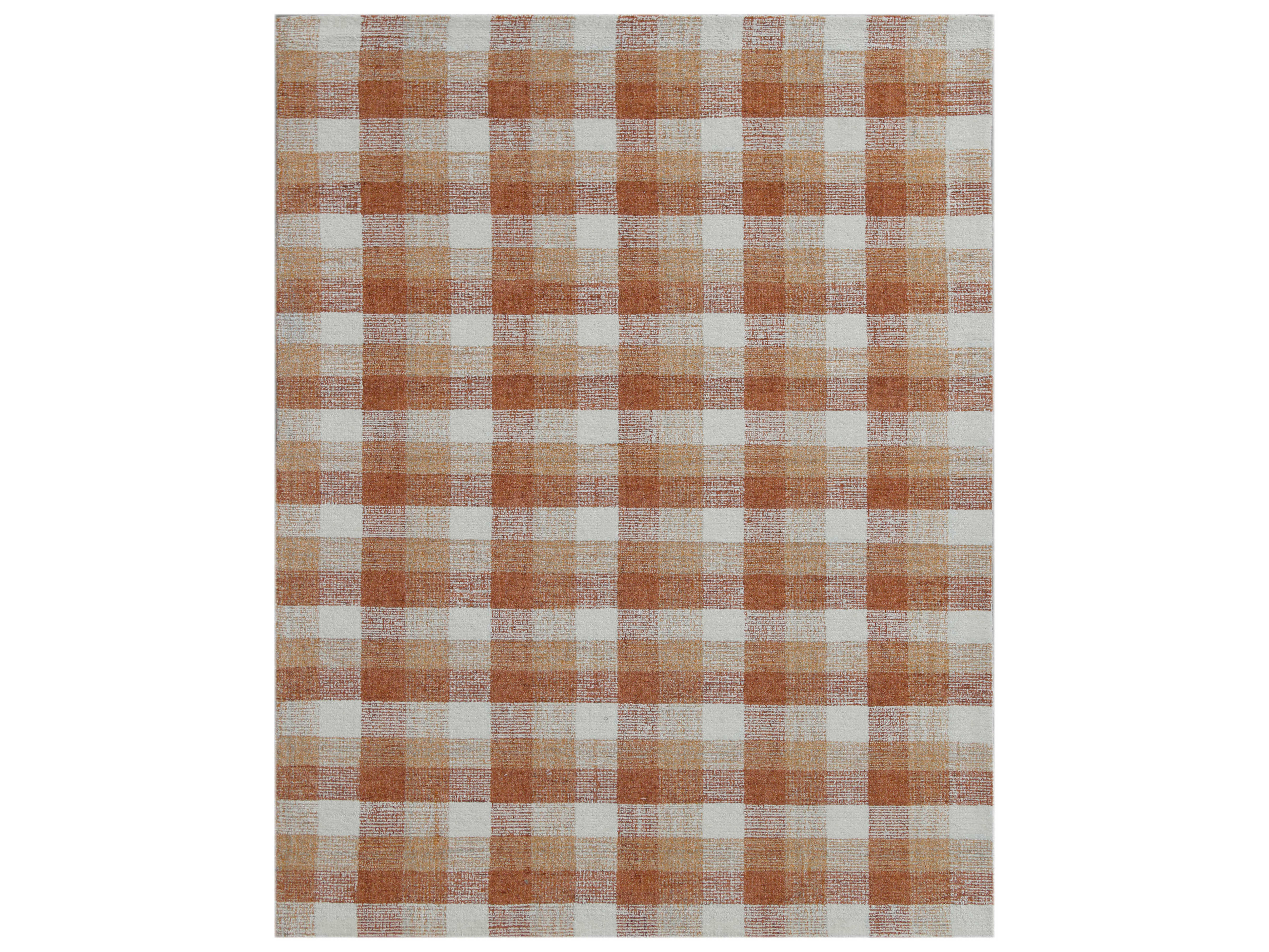 Amer Rugs Tartan Orange / Cream Gray Rectangular Area Rug ARTRA10