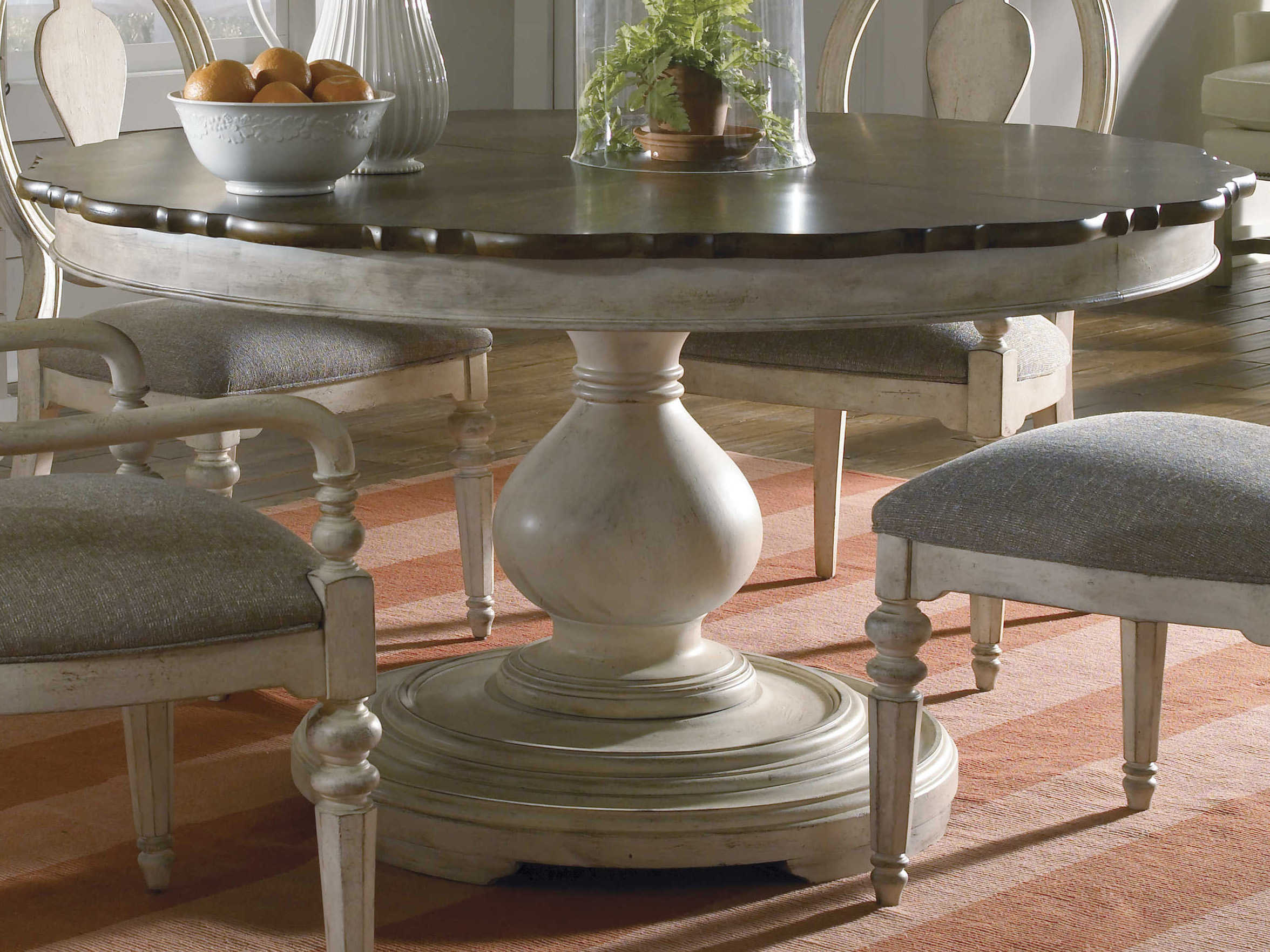 A.R.T. Furniture Belmar White 79'' Wide Round Dining Table AT1892252624