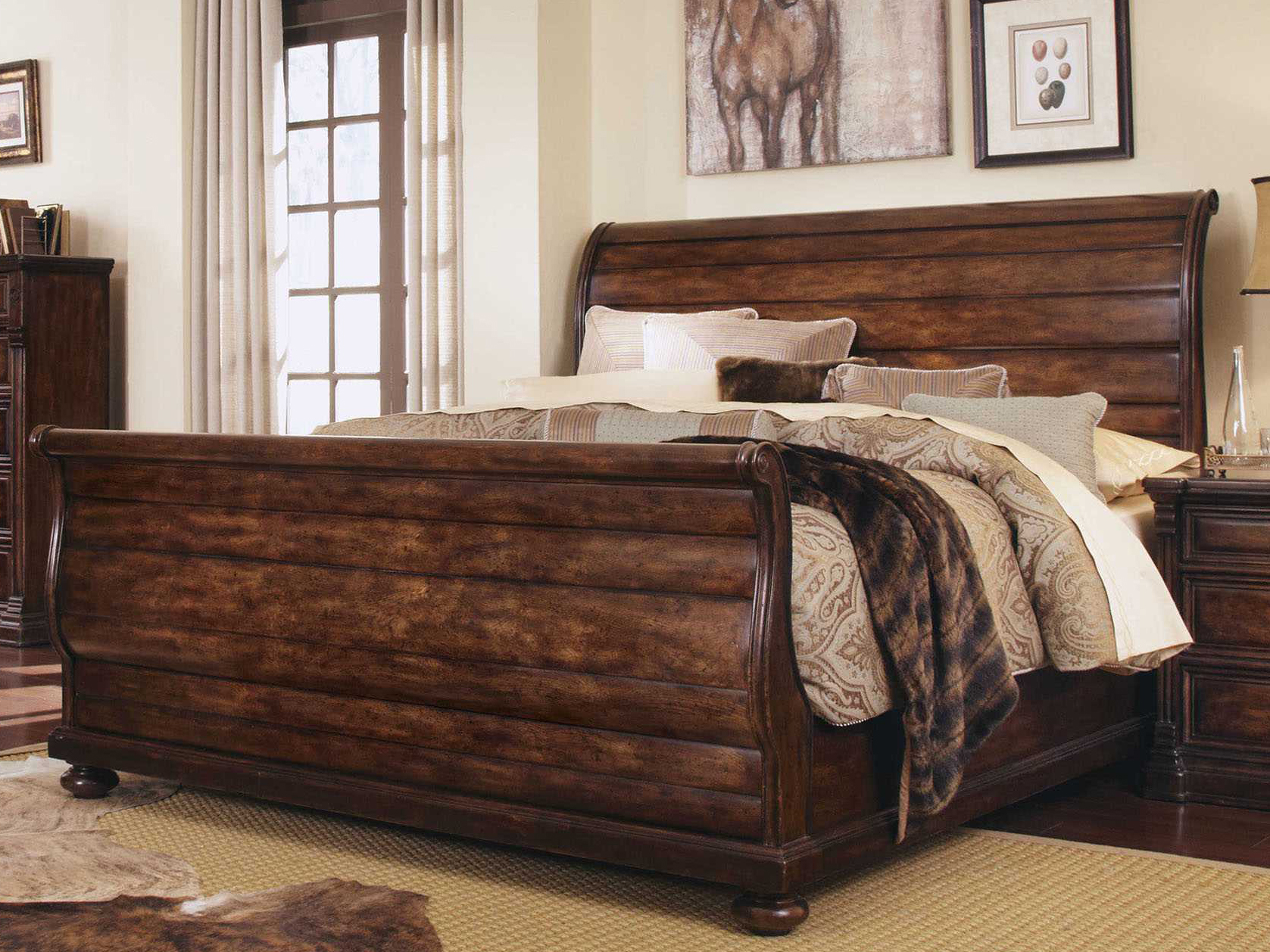 A.R.T. Furniture Whiskey Oak California King Sleigh Bed AT2051572304