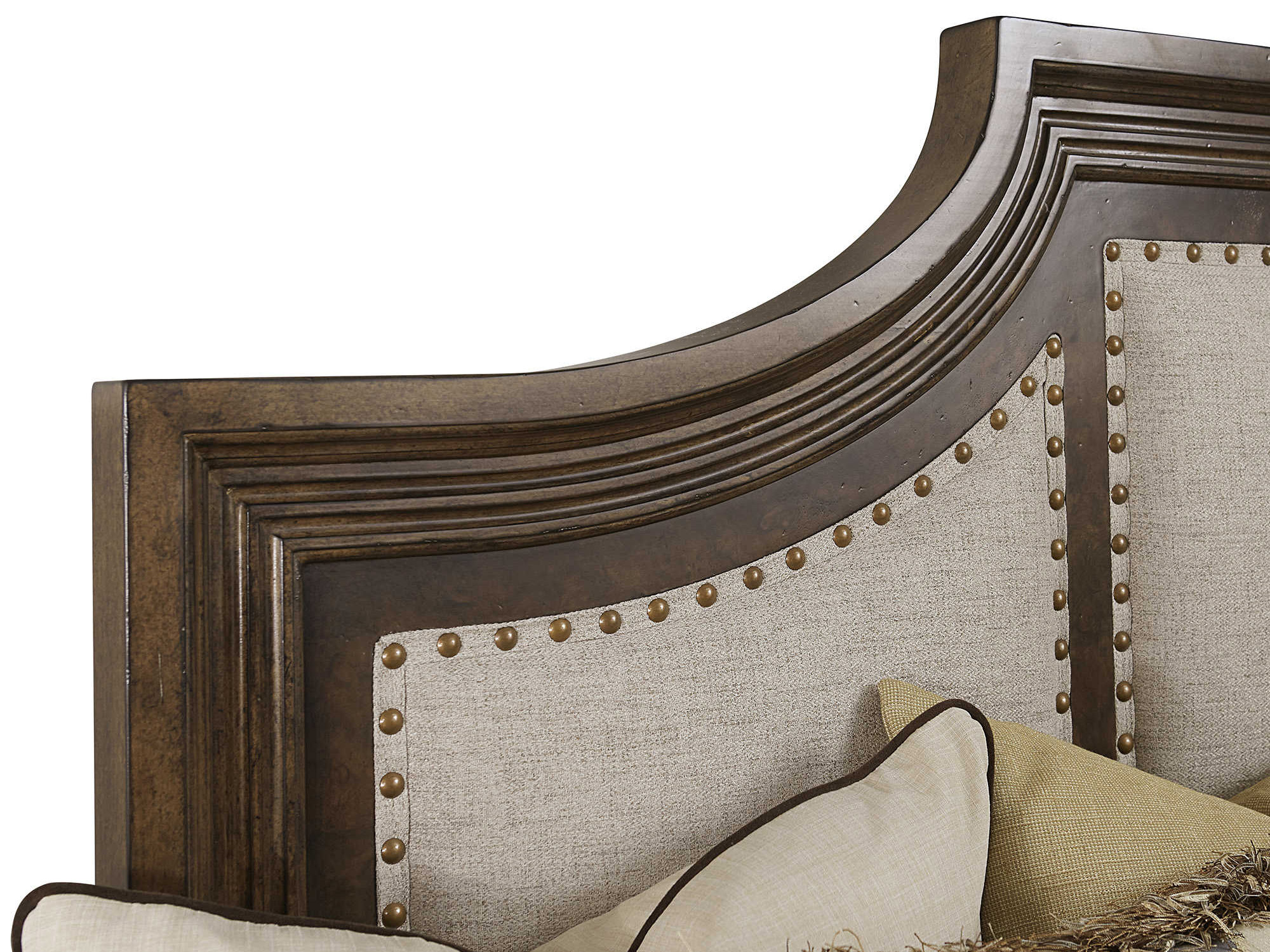 A.R.T. Furniture Kingsport Medium Oak Upholstered California King Panel