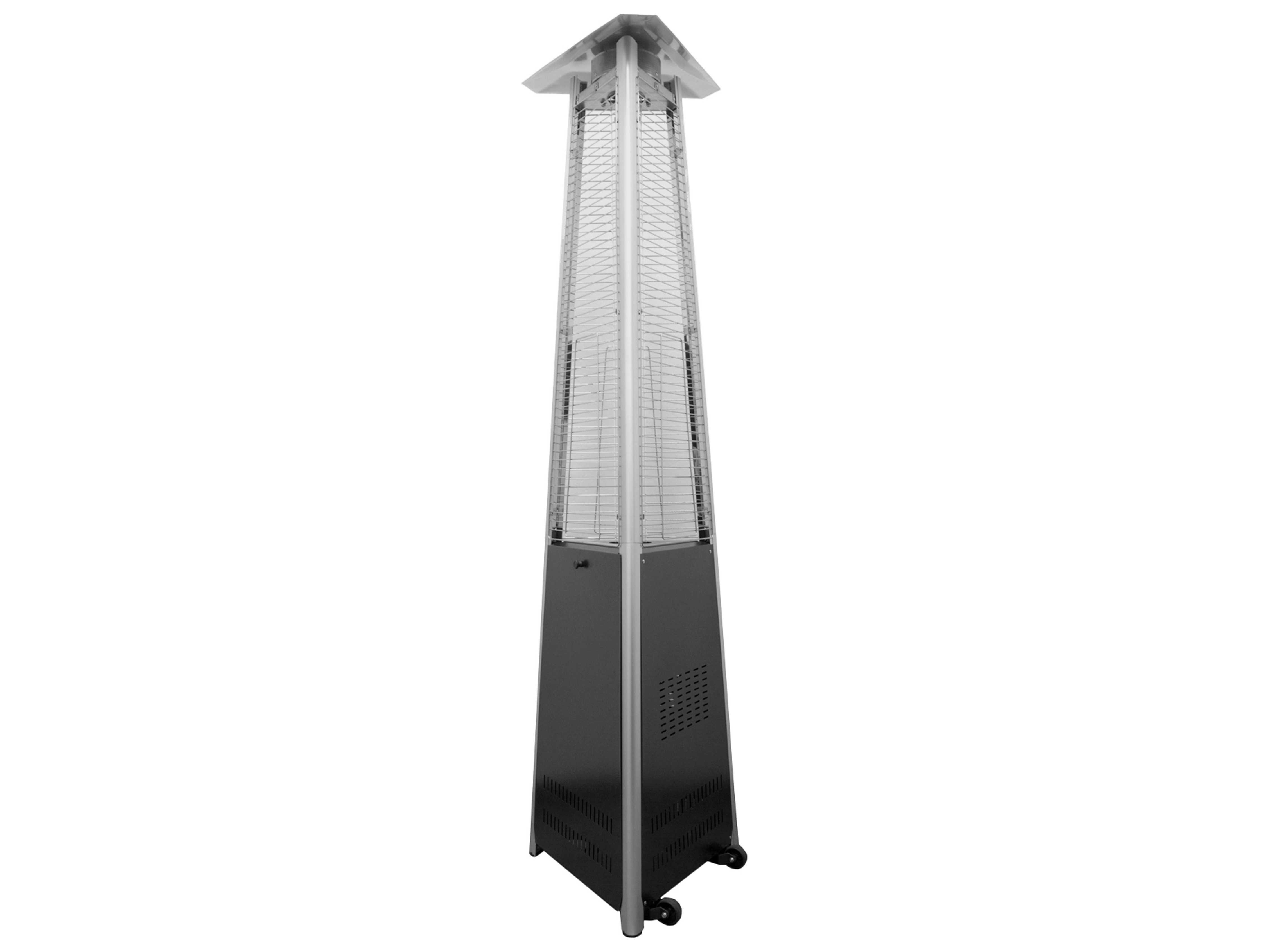 AZ Patio Heaters Commercial Black Glass Tube Patio Heater HLDS01CGTPC