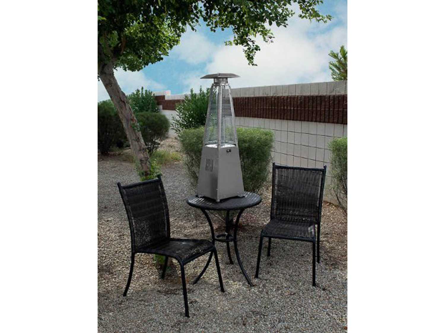 AZ Patio Heaters Portable Stainless Steel Glass Tube Patio Heater