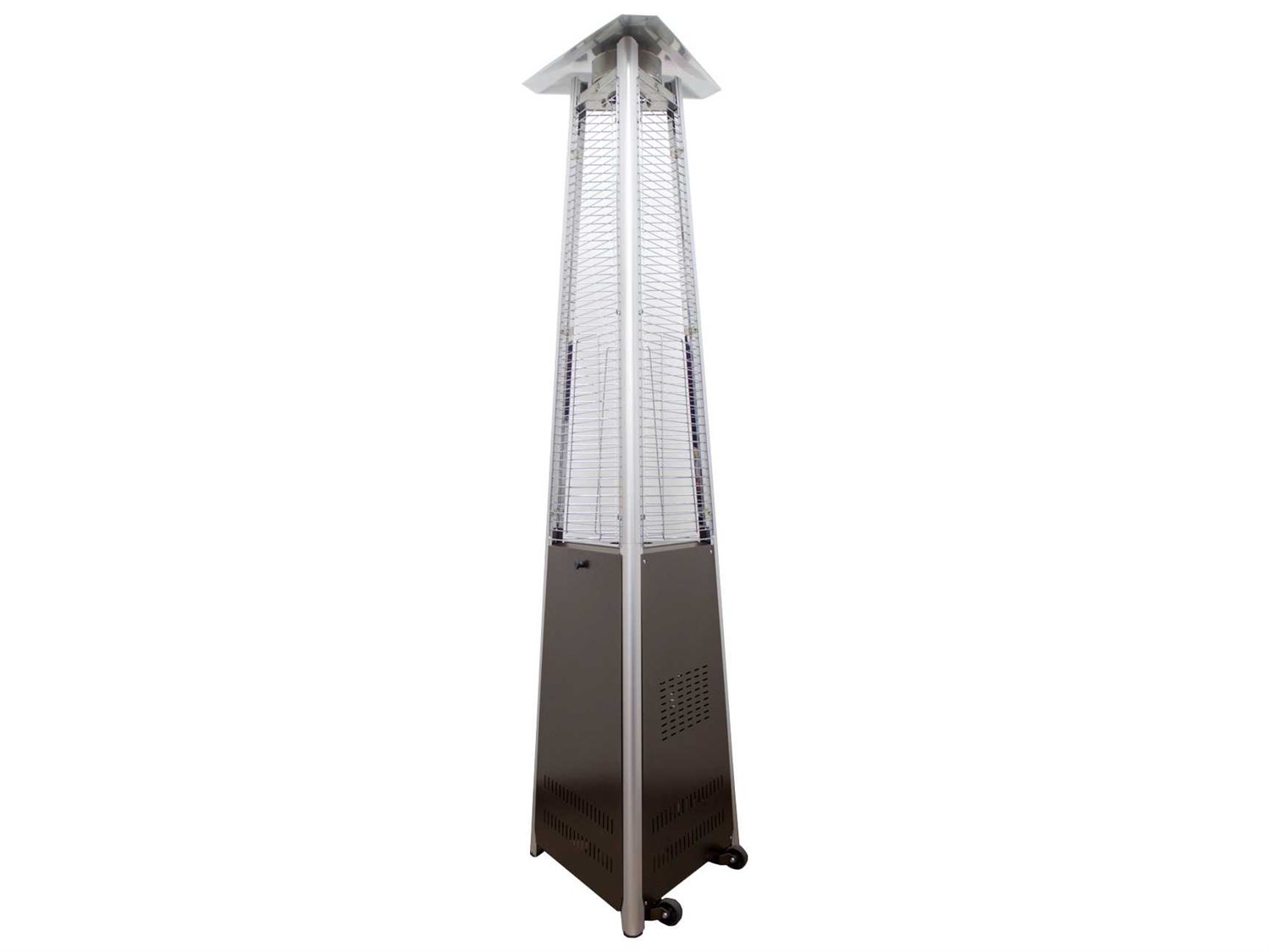 AZ Patio Heaters Commercial Natural Gas Hammered Bronze Glass Tube