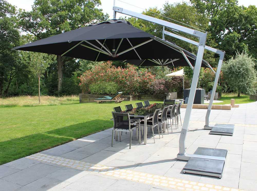 Bambrella Hurricane 10' Sidewind Crank Lift Manual Tilt Cantilever