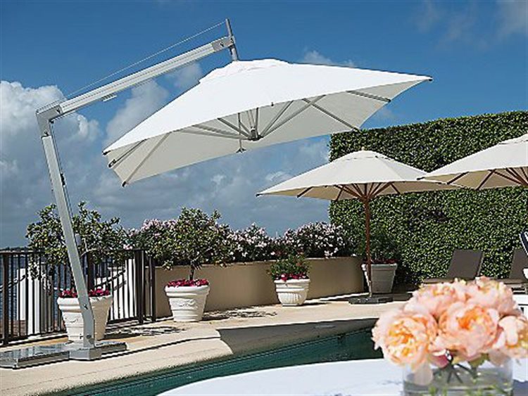 Bambrella Hurricane 11' Square Sidewind Crank Lift Manual Tilt