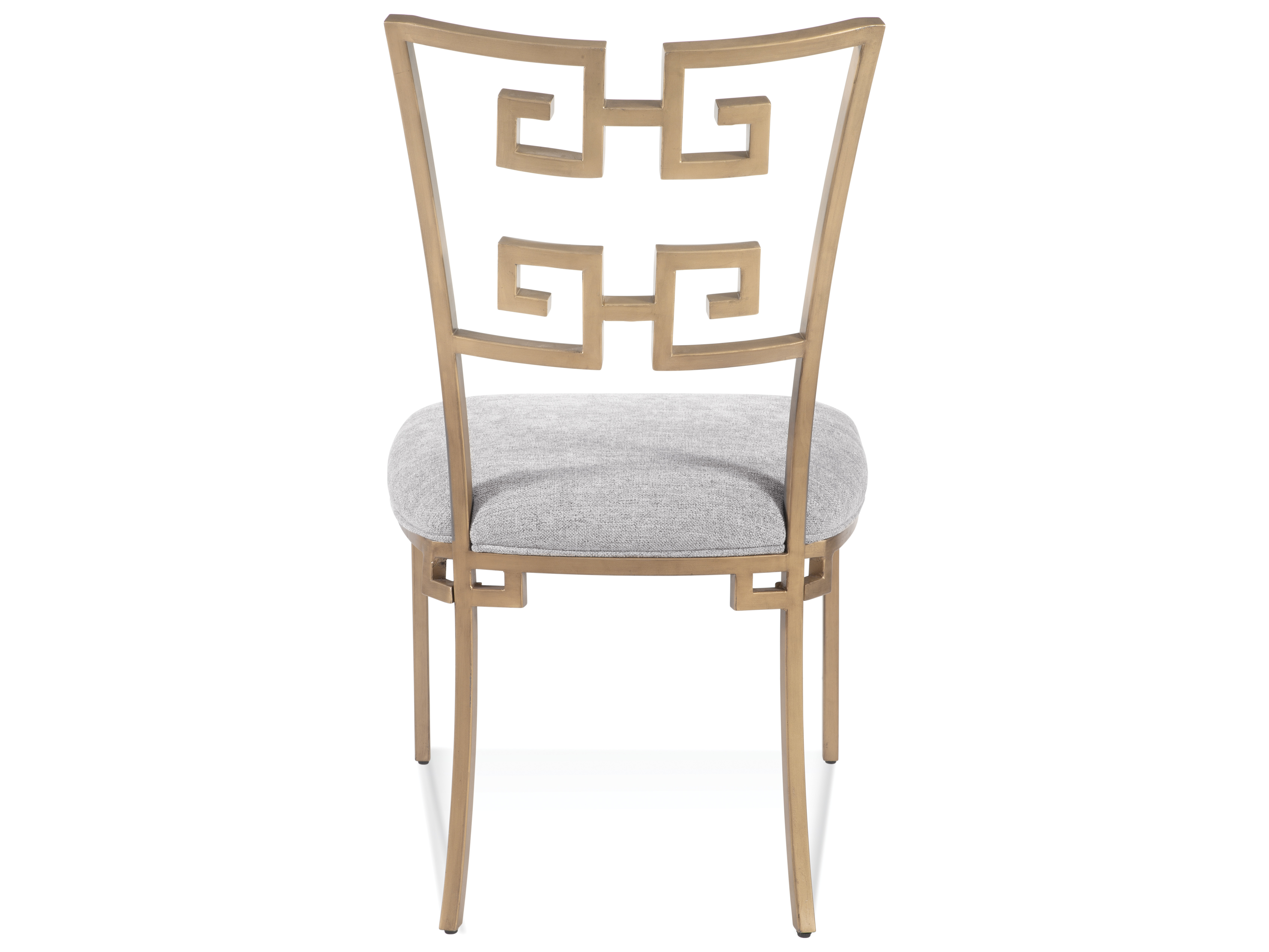 Bassett Mirror Milos Glazed Brass Side Dining Chair BA6730DR800