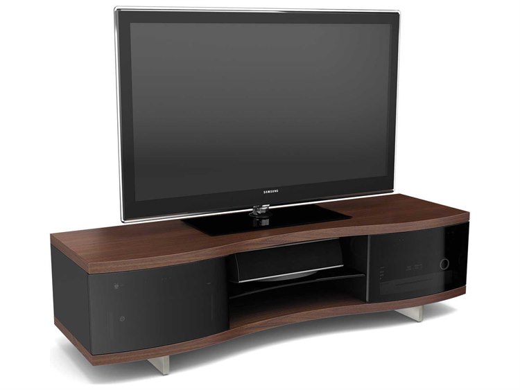 BDI Ola 69'' x 21'' Chocolate Stained Walnut Triple Wide Enclosed TV