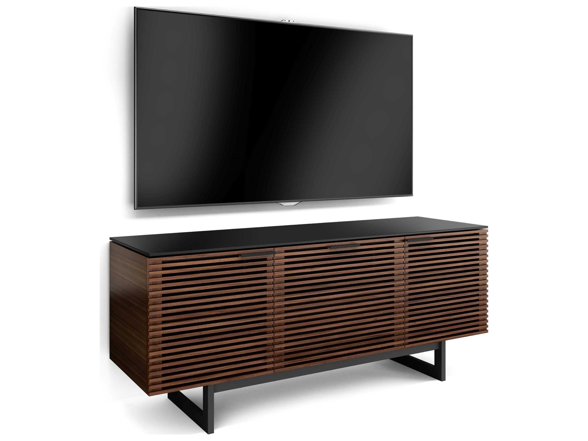 BDI Corridor 65'' x 21'' Chocolate Stained Walnut Triple Width TV Stand