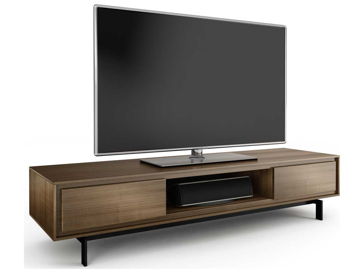 BDI Signal 79'' x 22'' Natural Walnut Triple Width Low TV Stand BDI8323WL