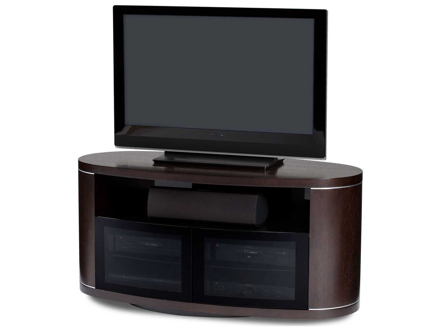 BDI Revo 54'' x 24'' Espresso Stained Oak Double Wide Swivel TV Stand