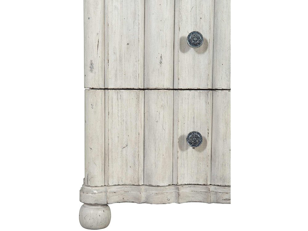 Bernhardt Mirabelle 40" Wide 3Drawers White Solid Wood Nightstand