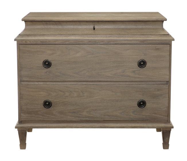 Bernhardt Auberge Weathered Oak 3 Drawers Nightstand BH351033A