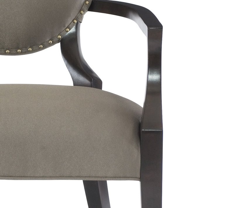 Bernhardt Jet Set Grey / Caviar Arm Dining Chair BH356566
