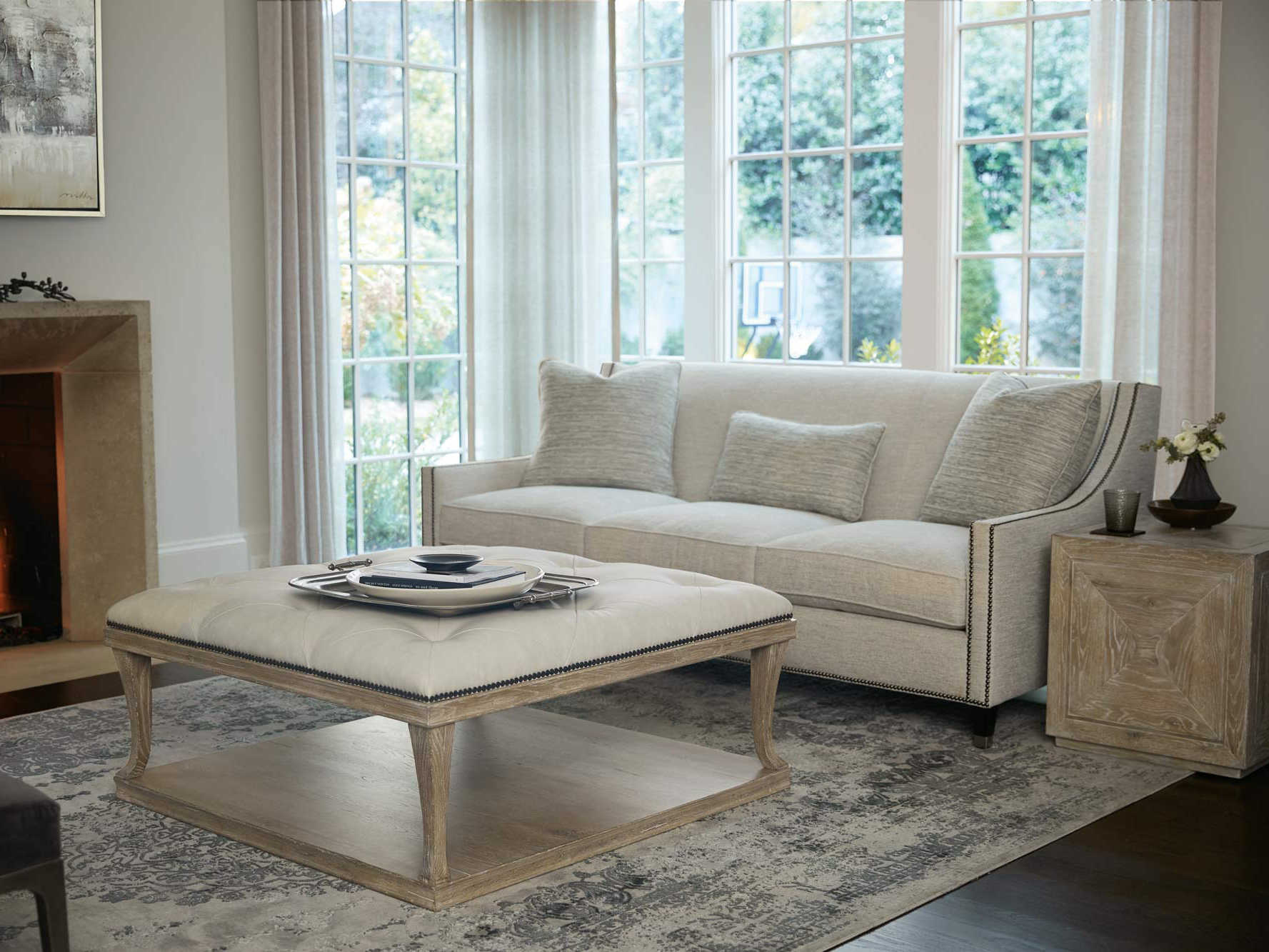 Bernhardt Rustic Patina Sand 20'' Wide Square End Table BH387111