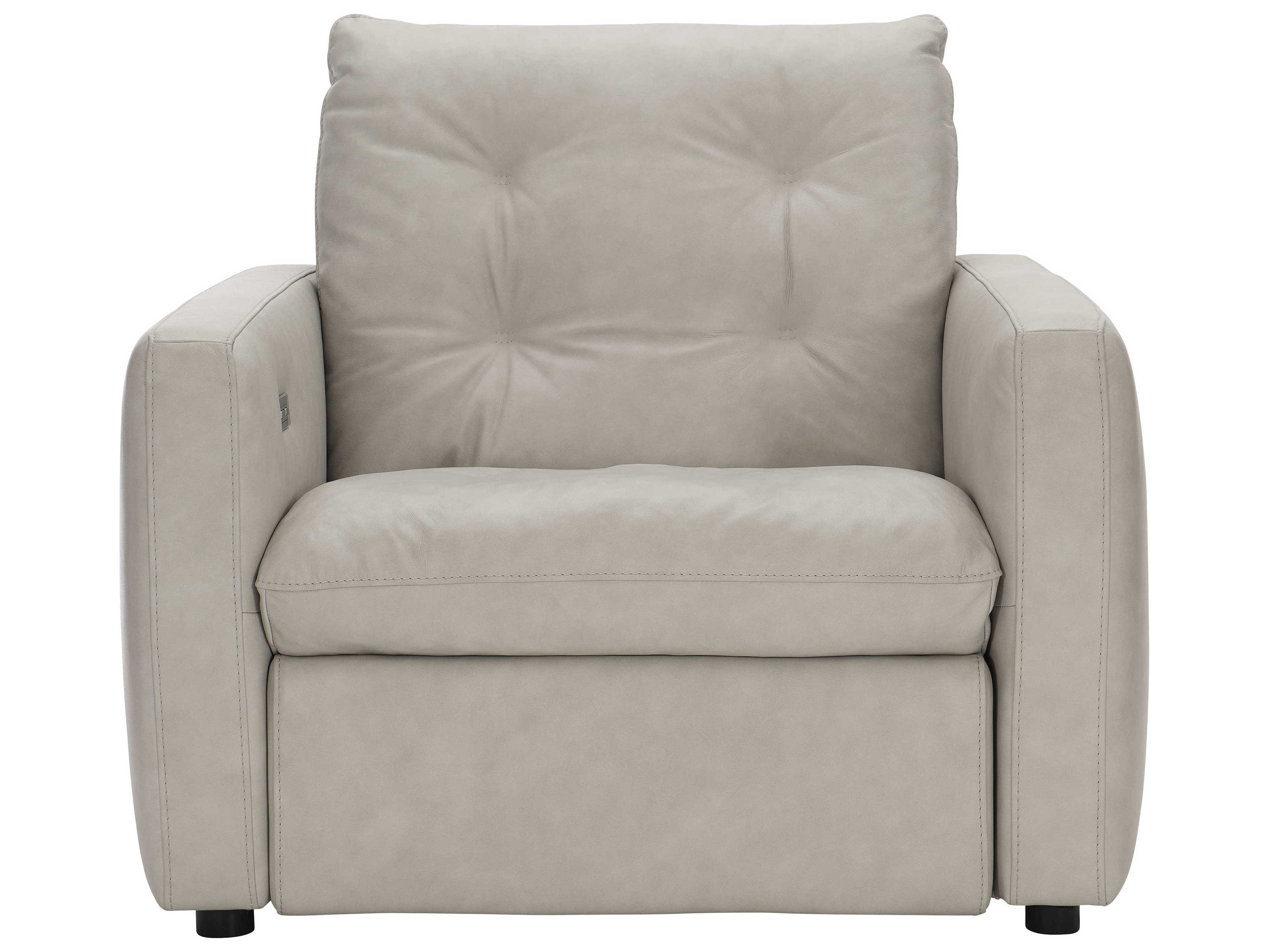 Bernhardt Kaya Power Motion White Leather Recliner BH9012RO