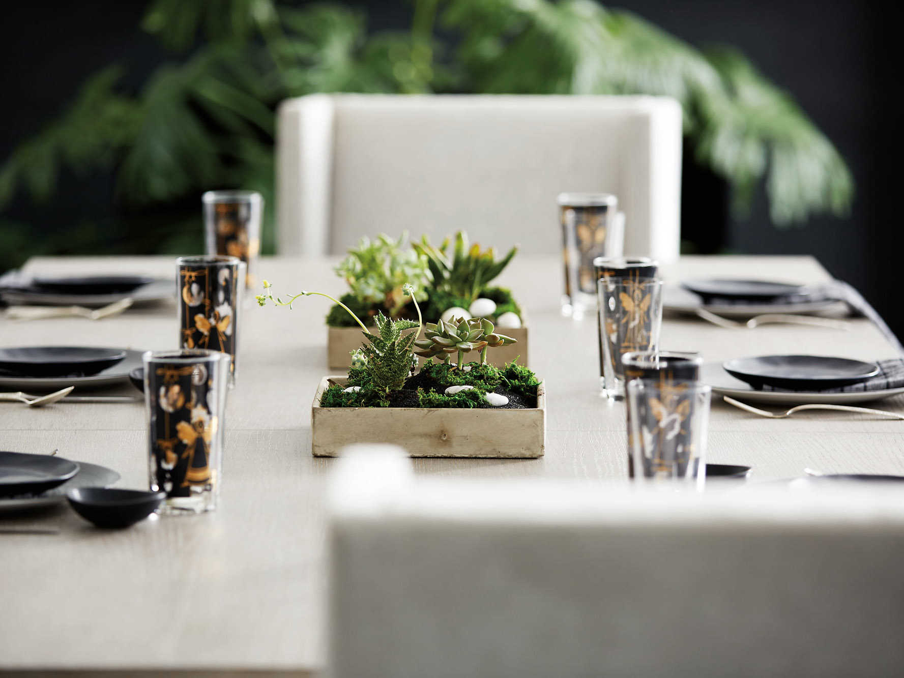 Bernhardt Linea 90" Rectangular Wood Cerused Greige Textured Graphite