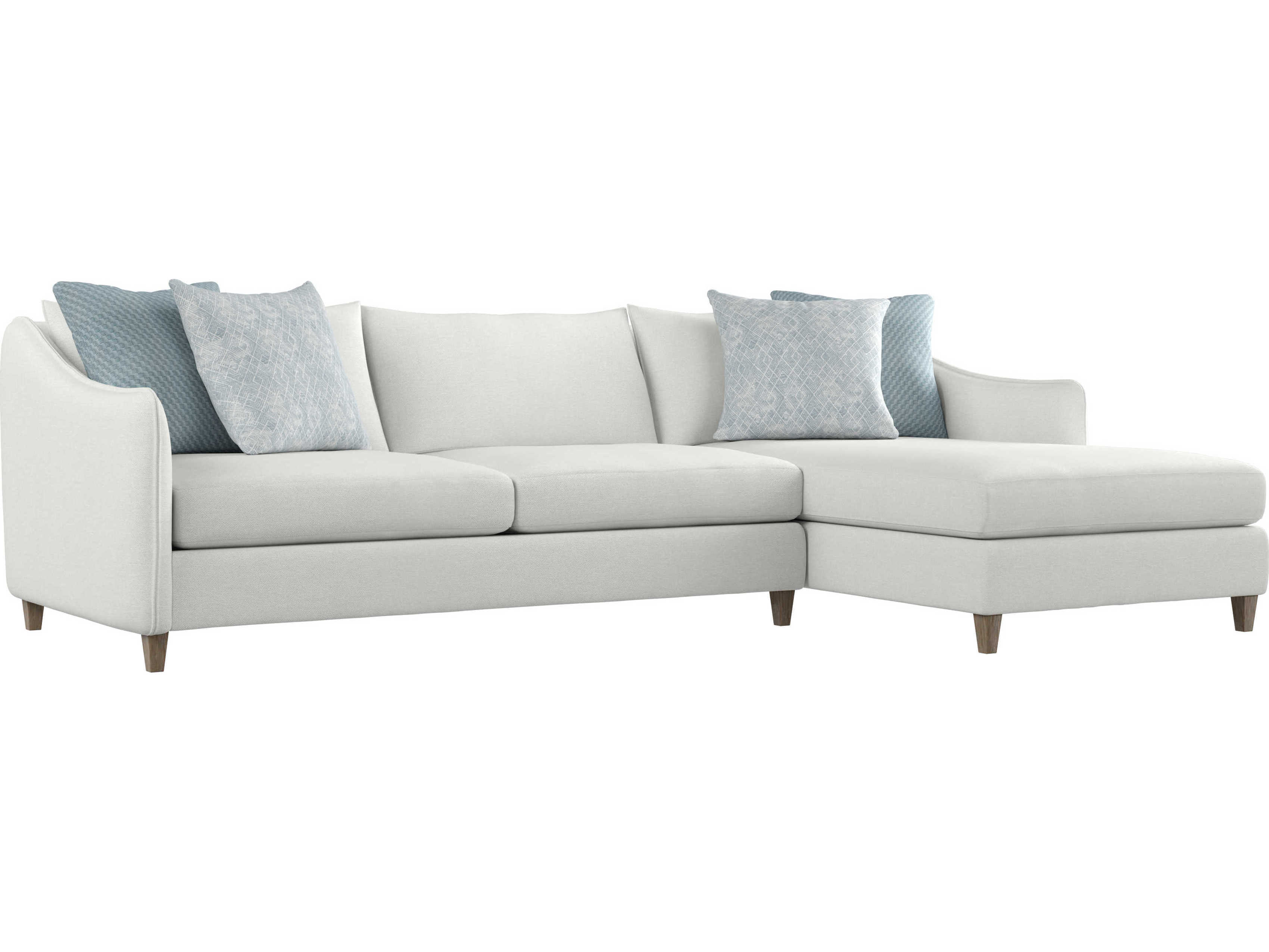 Bernhardt Plush Joli Sectional Sofa with RAF Chaise BHK1417