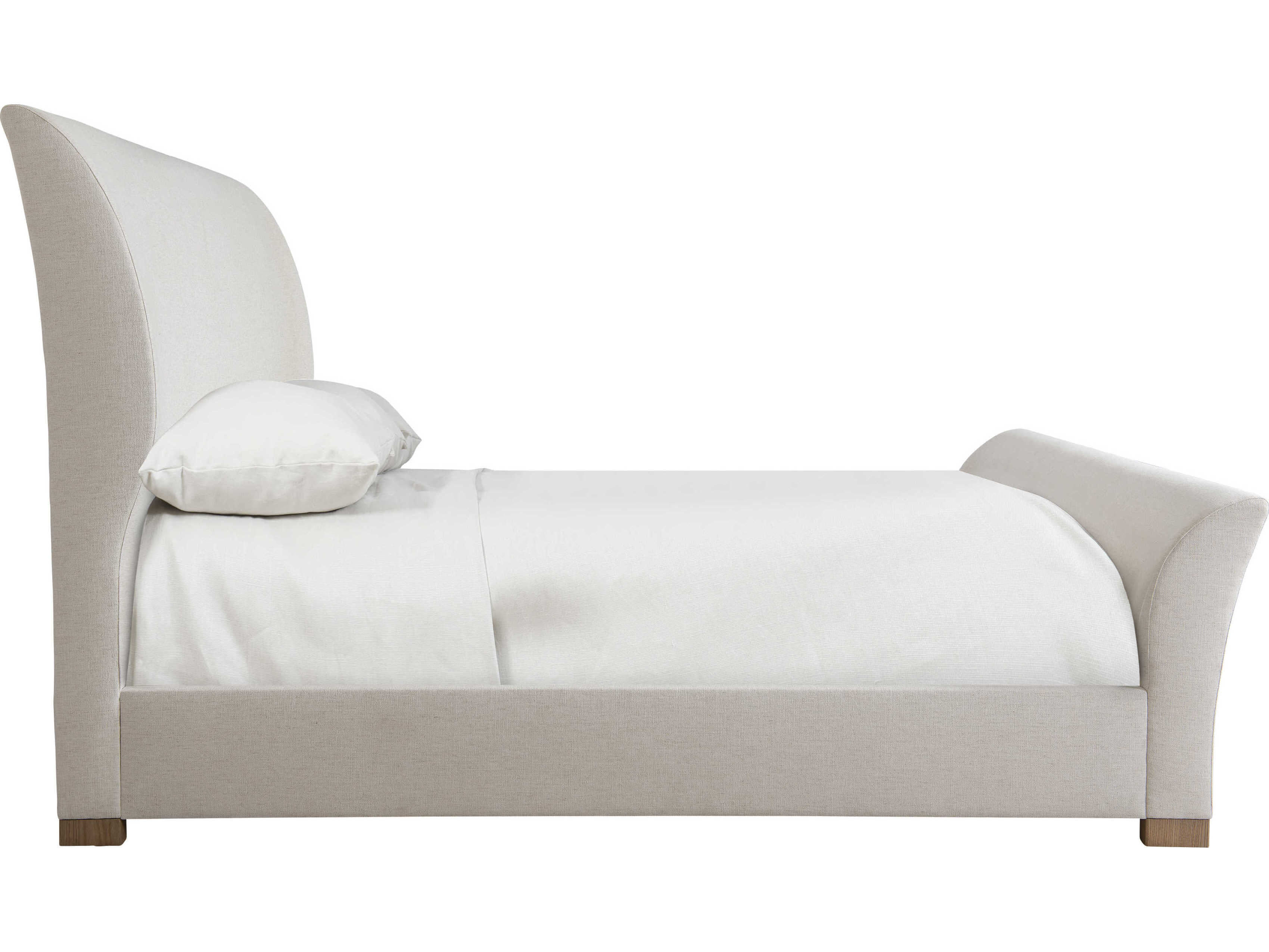 Bernhardt Modulum Sahara White Upholstered Queen Sleigh Bed BHK1825