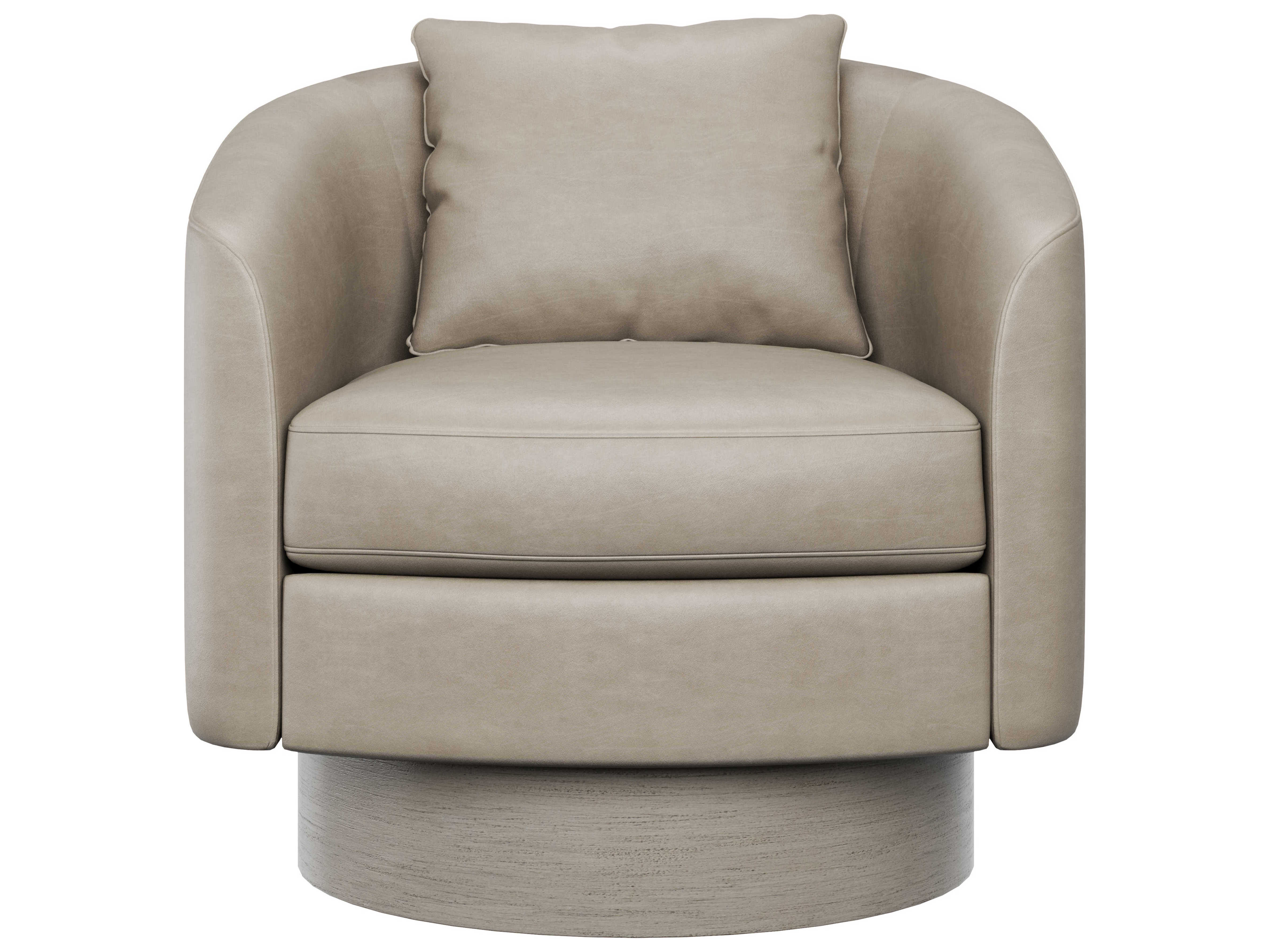 Bernhardt Camino Swivel Leather Accent Chair BHN5712SL