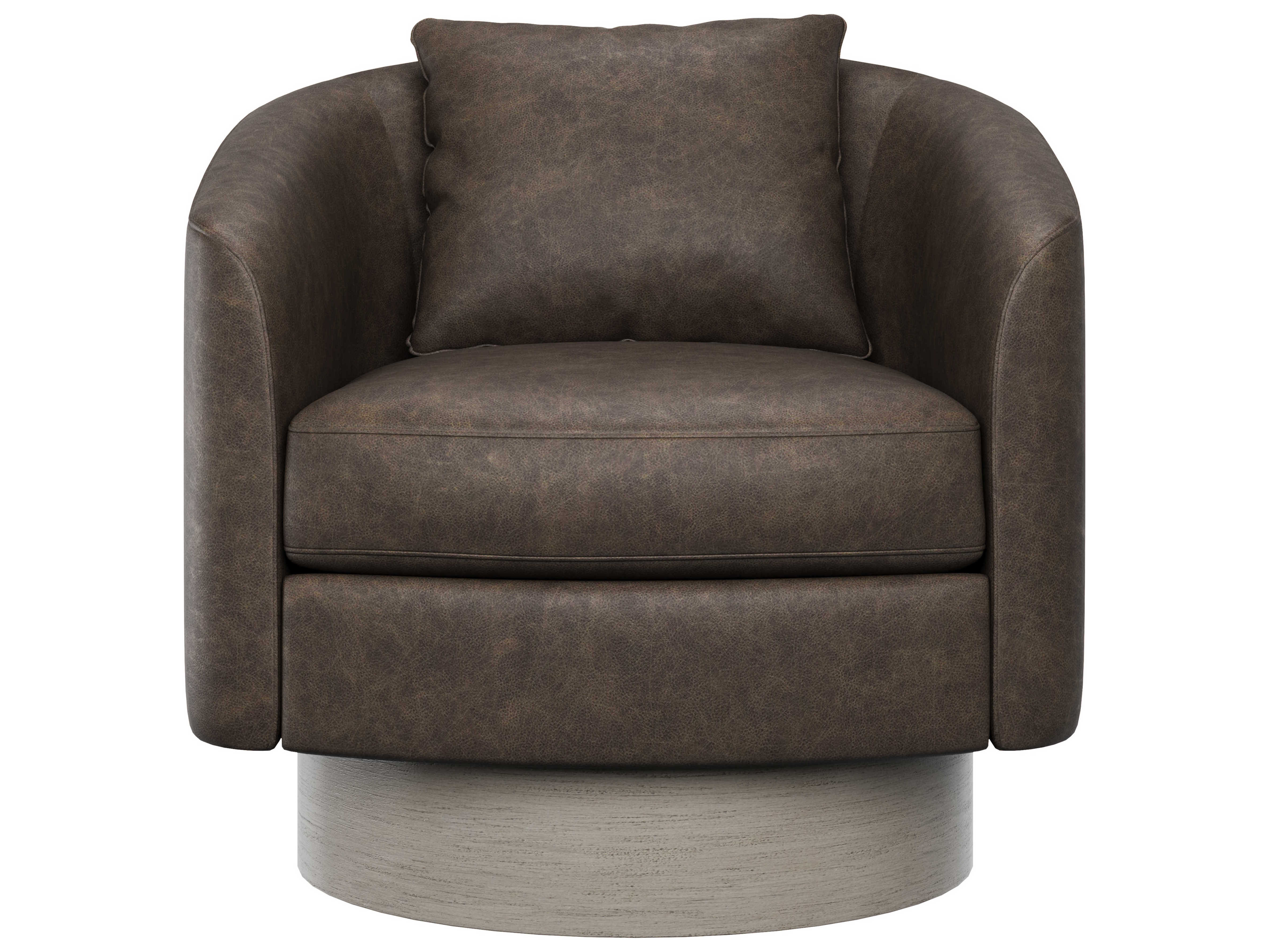 Bernhardt Camino Swivel Leather Accent Chair BHN5712SL
