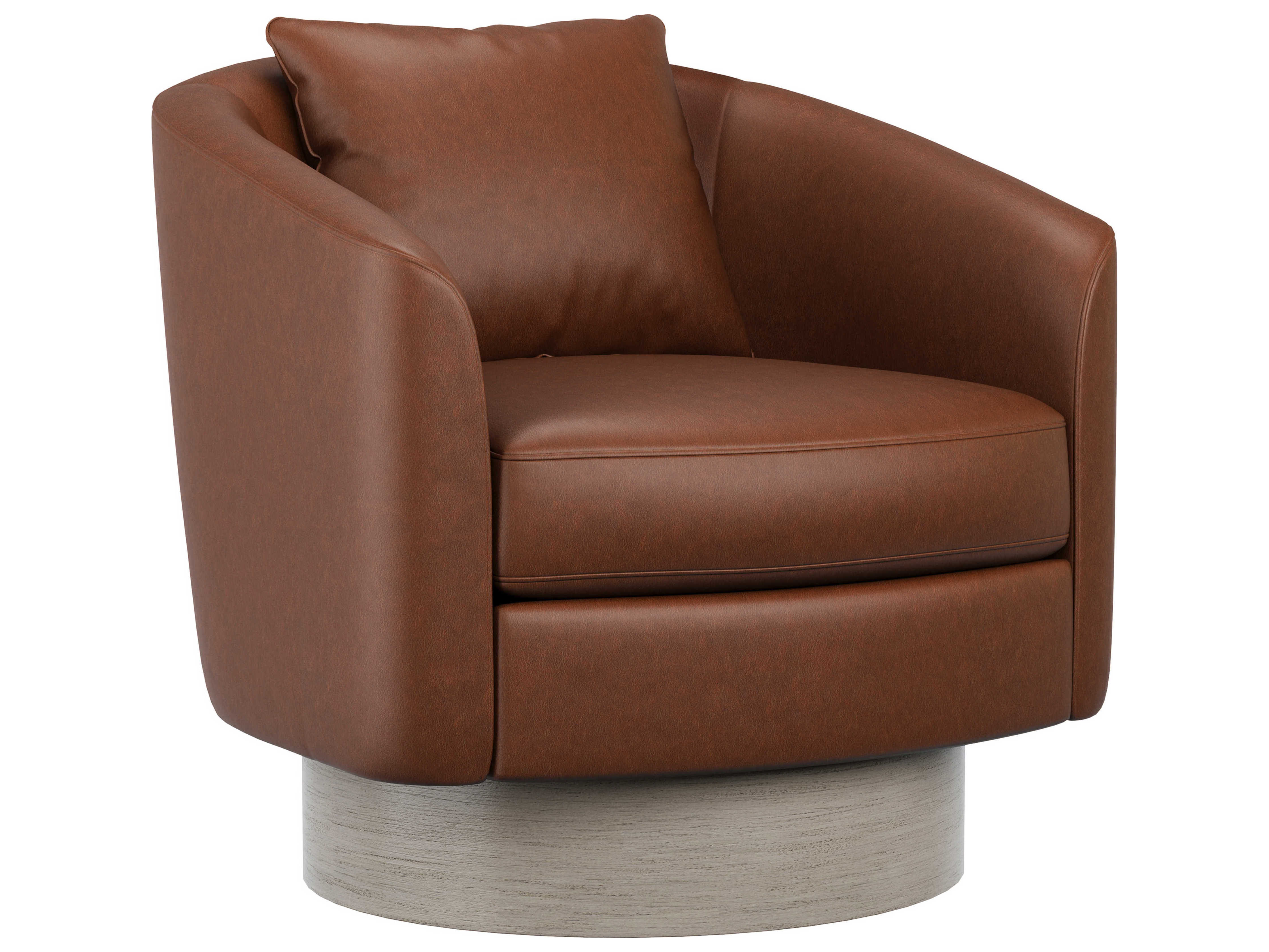 Bernhardt Camino Swivel Leather Accent Chair BHN5712SL