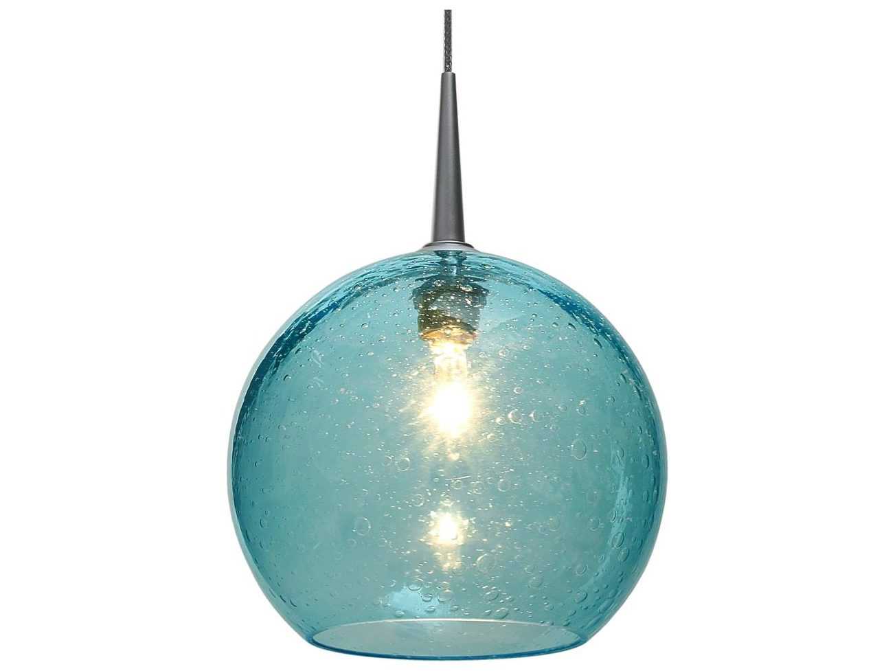 Bruck Lighting Bobo Aqua Glass 6'' Wide Halogen Mini Pendant Light