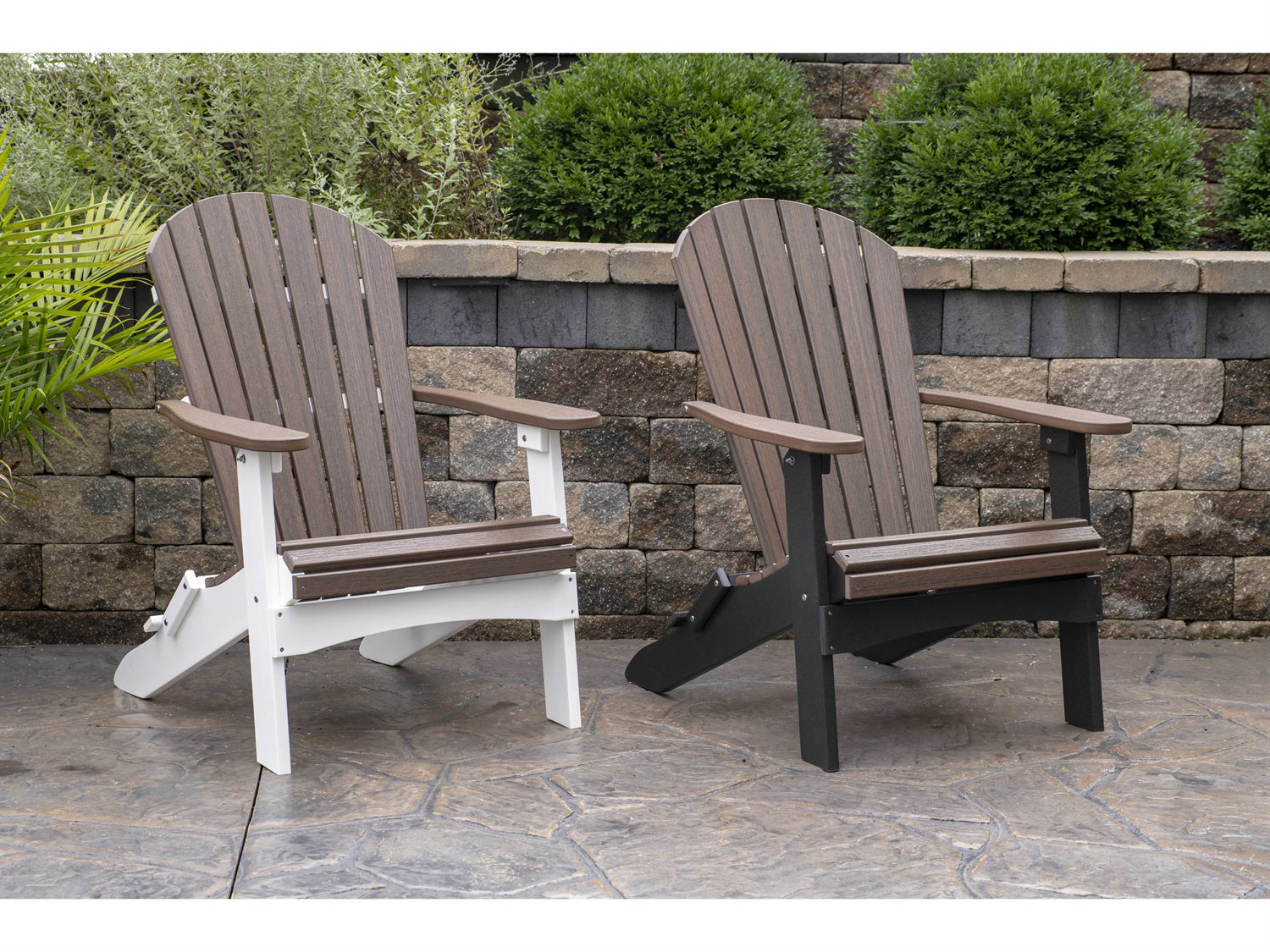 Berlin Gardens ComfoBack Recycled Plastic Folding Outdoor Adirondack