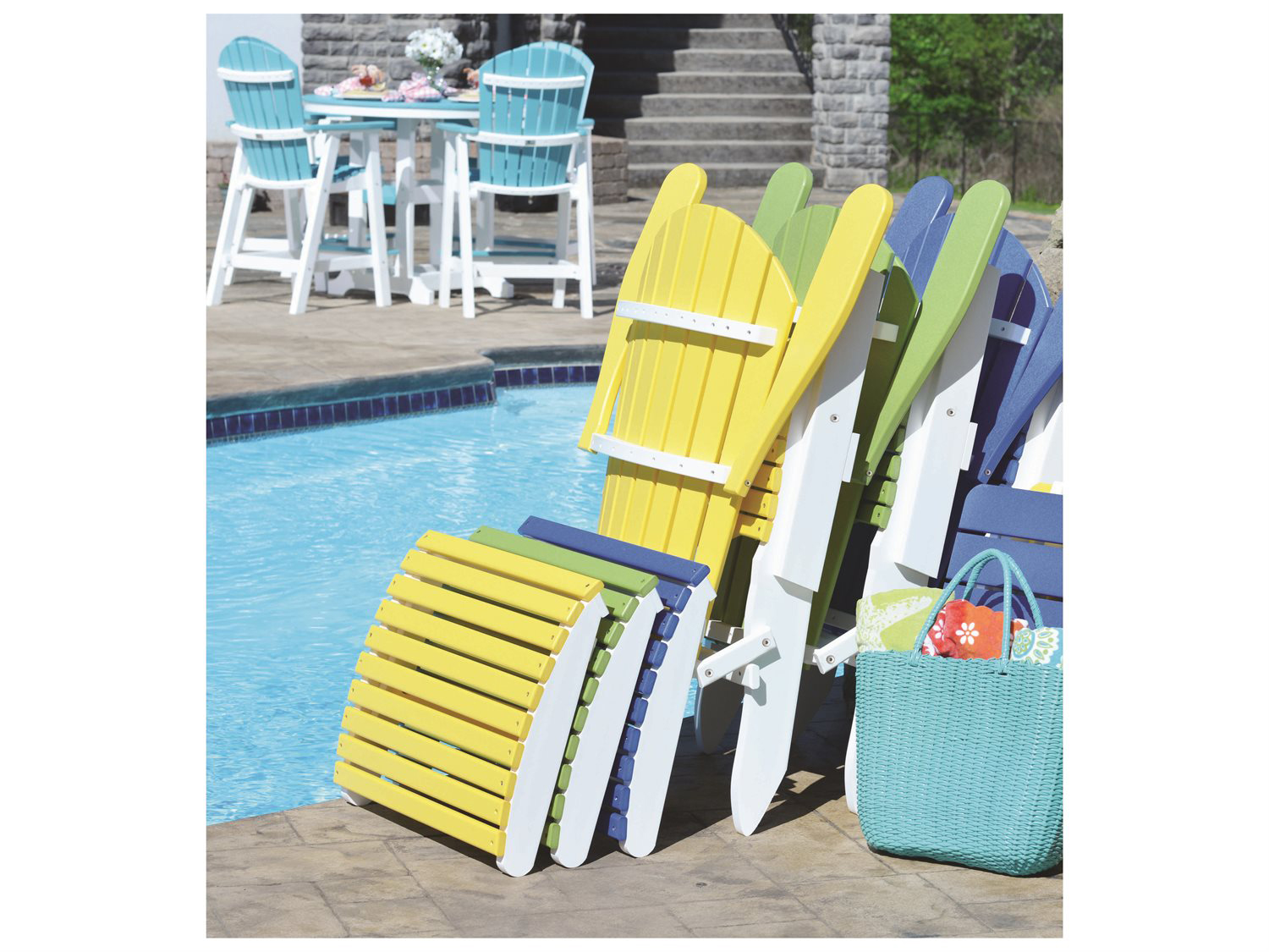 Berlin Gardens ComfoBack Recycled Plastic Folding Adirondack Chair