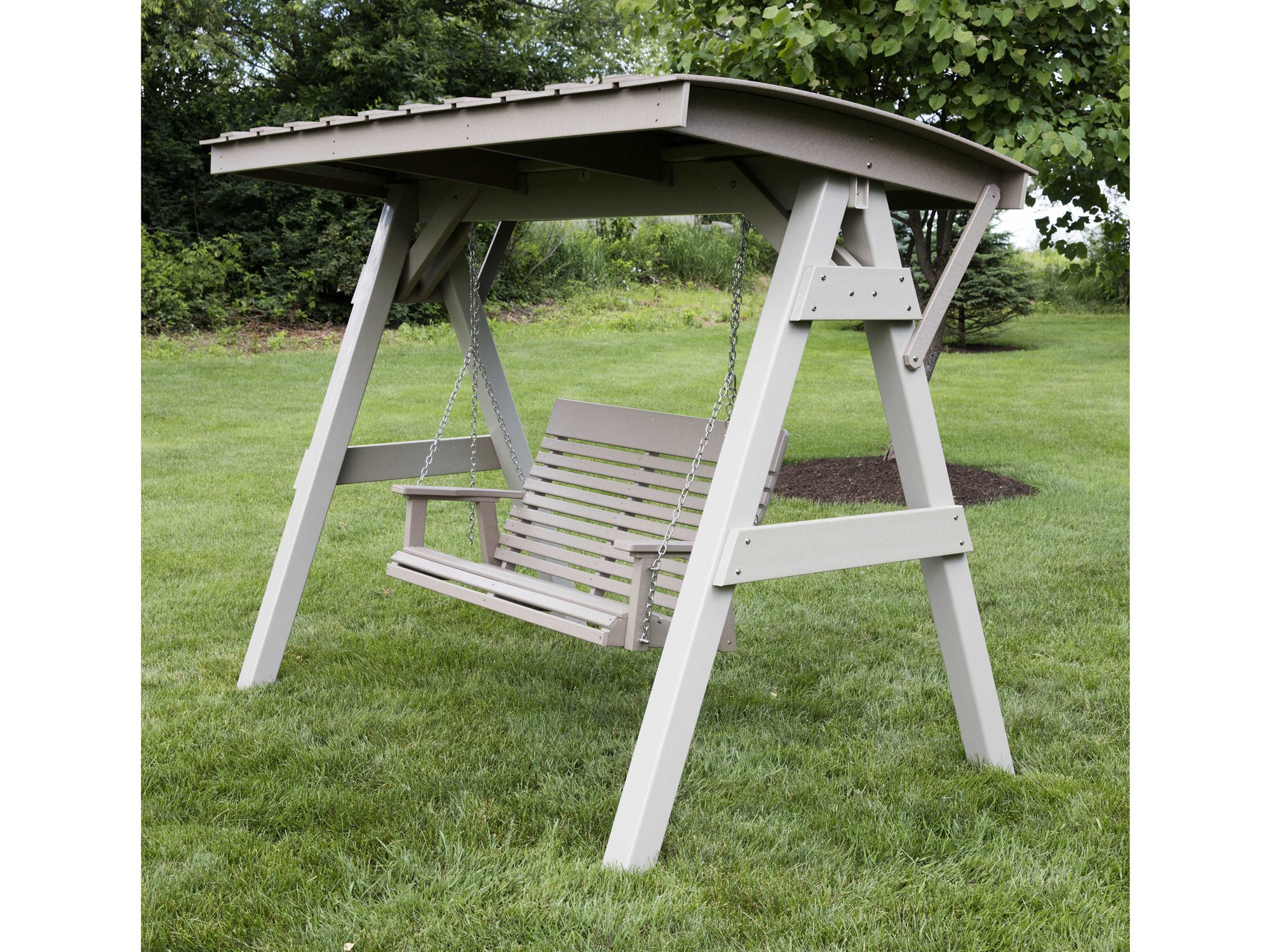 Berlin Gardens Casual Back Recycled Plastic Swing Set BLGCSLBCKSWNGSET2